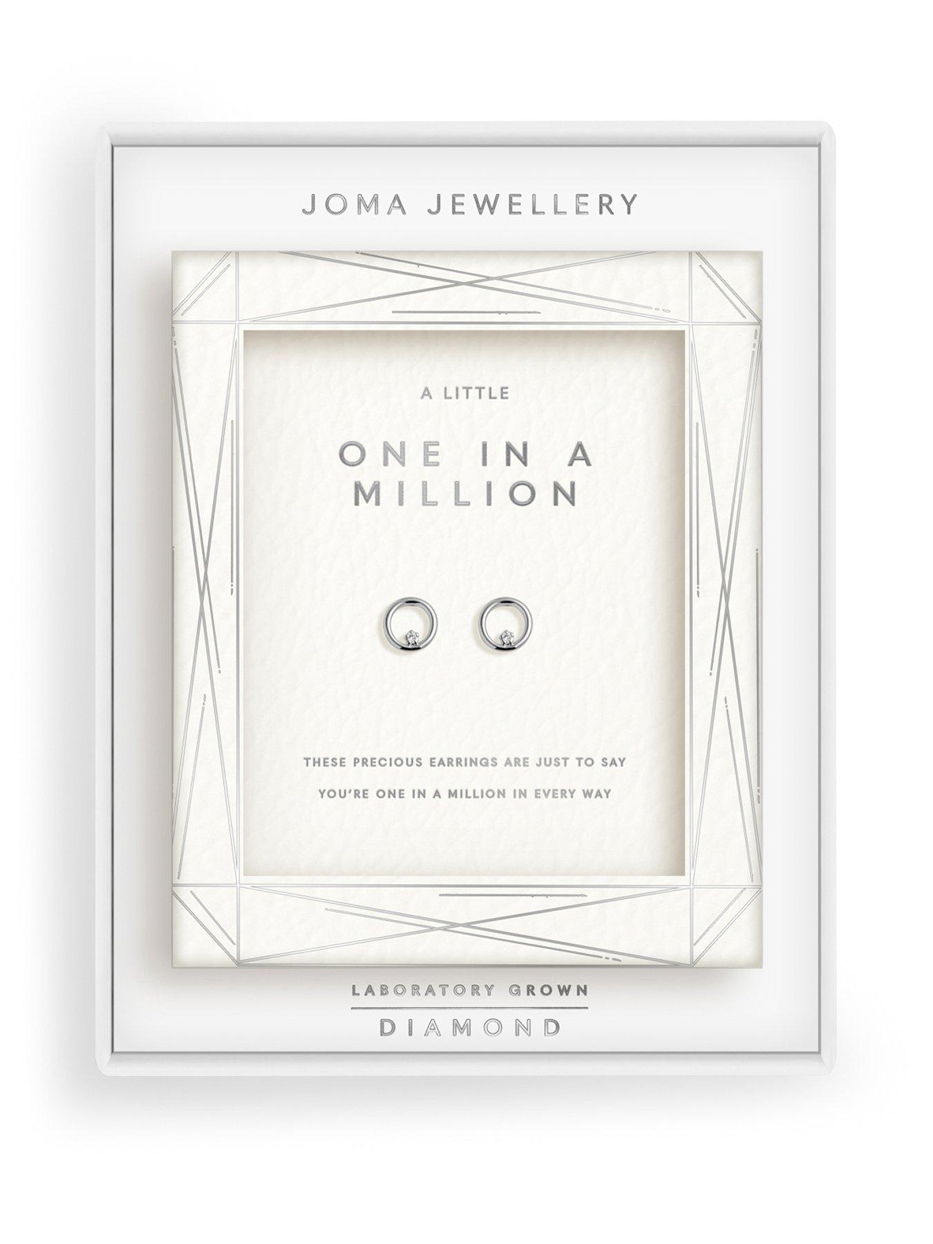 Joma Jewellery LABORATORY GROWN DIAMOND A LITTLE EARRINGS | ONE IN A MILLION | Silver Plated | Stud Earrings