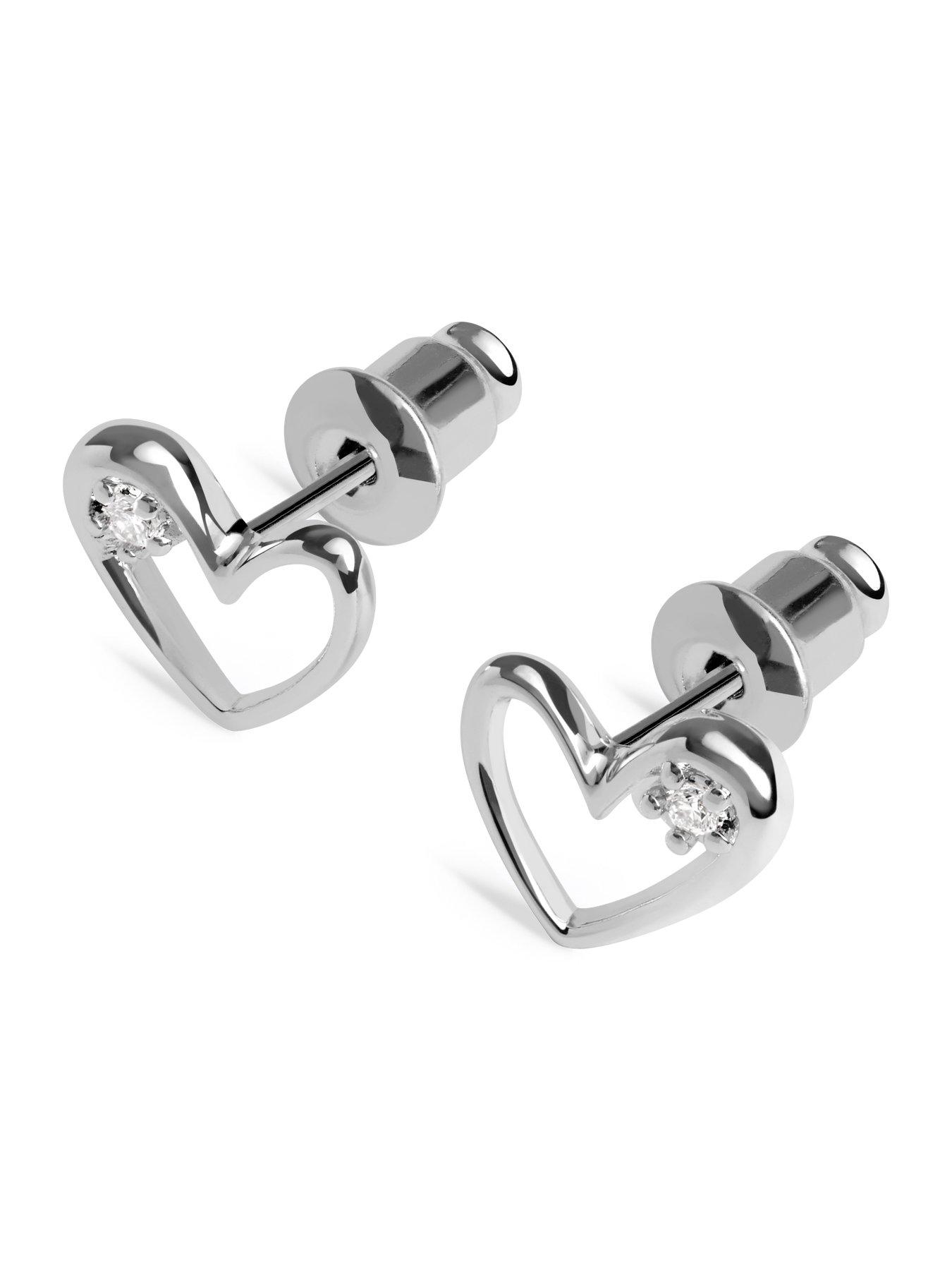 Image 3 of 6 of Joma Jewellery Laboratory Grown Diamond A Little With Love Stud Earrings - Silver Plated
