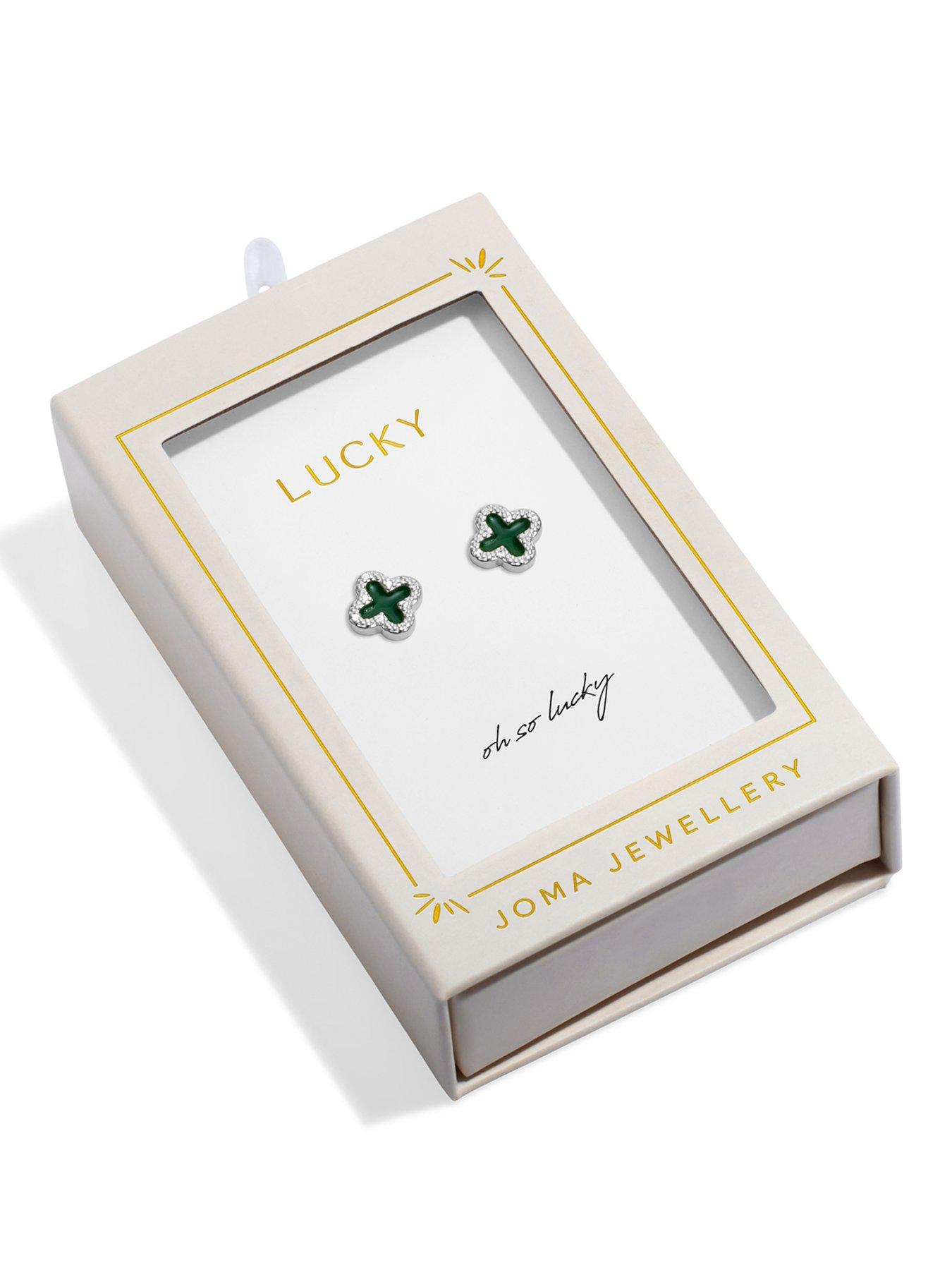 Joma Jewellery Moments To Shine Lucky Stud Earrings - Silver-plated