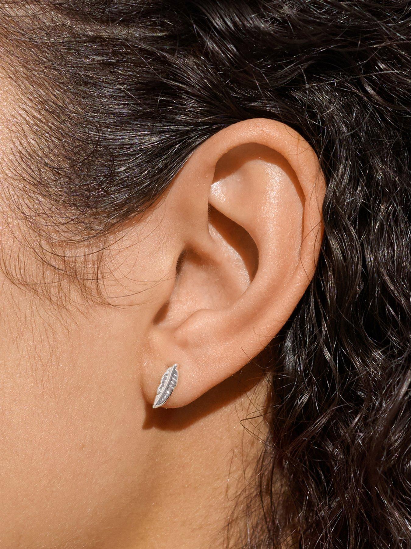 Image 2 of 5 of Joma Jewellery MOMENTS TO SHINE 'FEATHER' Stud Earrings