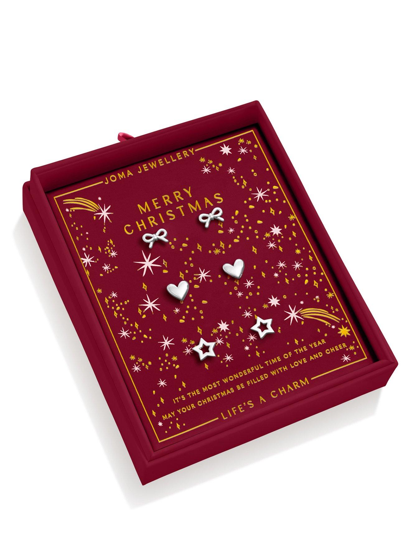 Image 1 of 7 of Joma Jewellery CHRISTMAS LIFE'S A CHARM 'MERRY CHRISTMAS' Stud Earrings