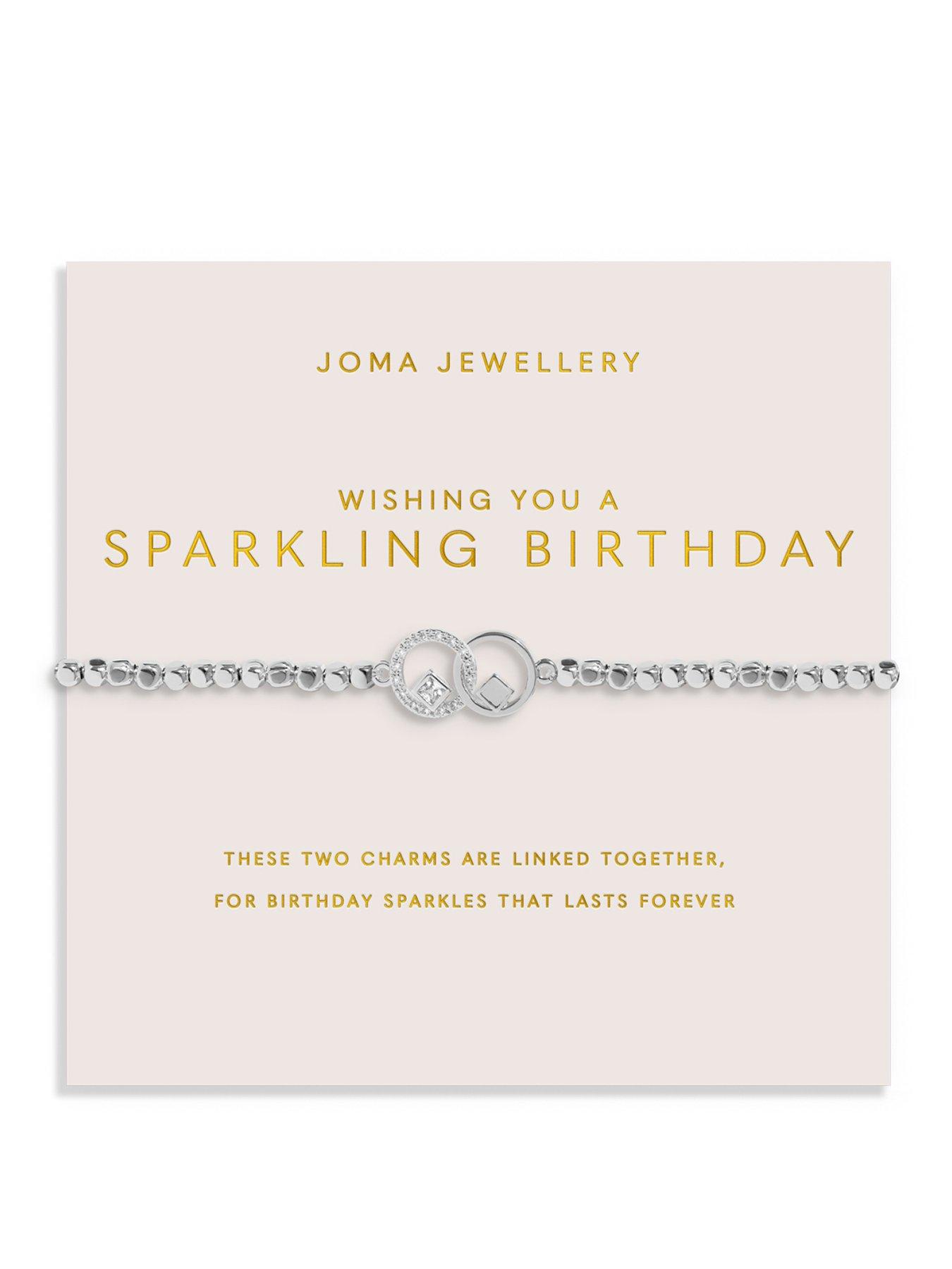 Joma Jewellery Forever Yours Wishing You A Sparkling Birthday Bracelet - Silver-plated