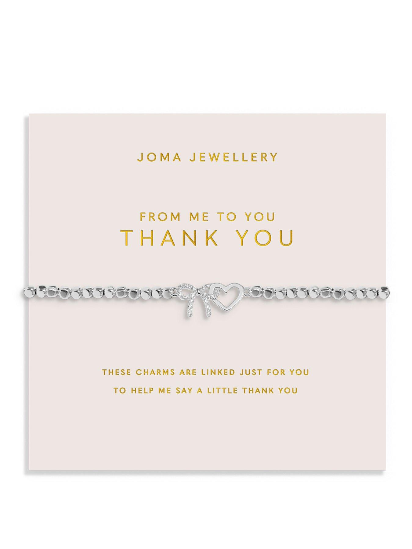 Joma Jewellery Forever Yours From Me To You Thank You Bracelet - Silver-plated
