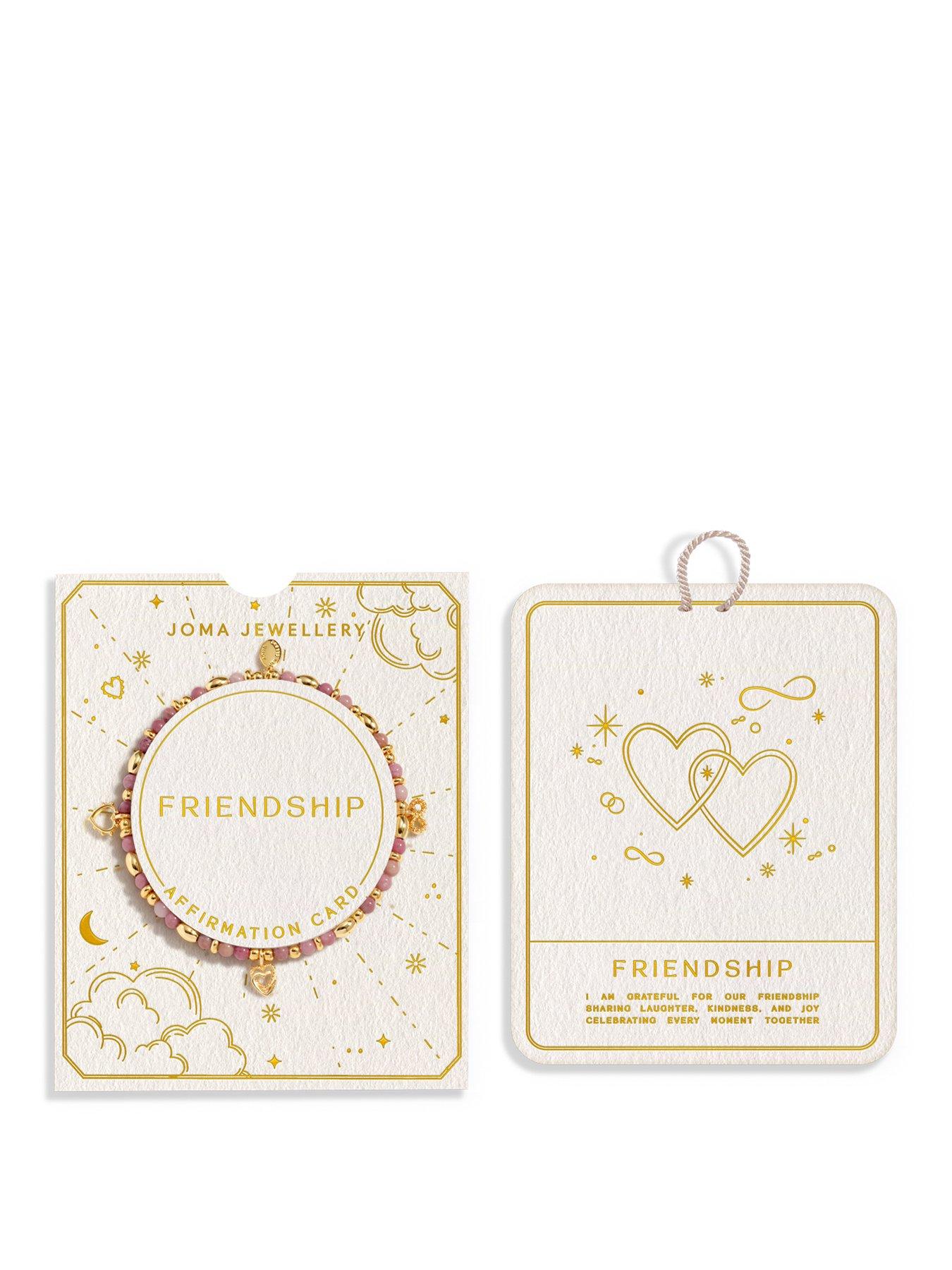 Image 1 of 7 of Joma Jewellery Affirmation Card Friendship Bracelet - Gold plated