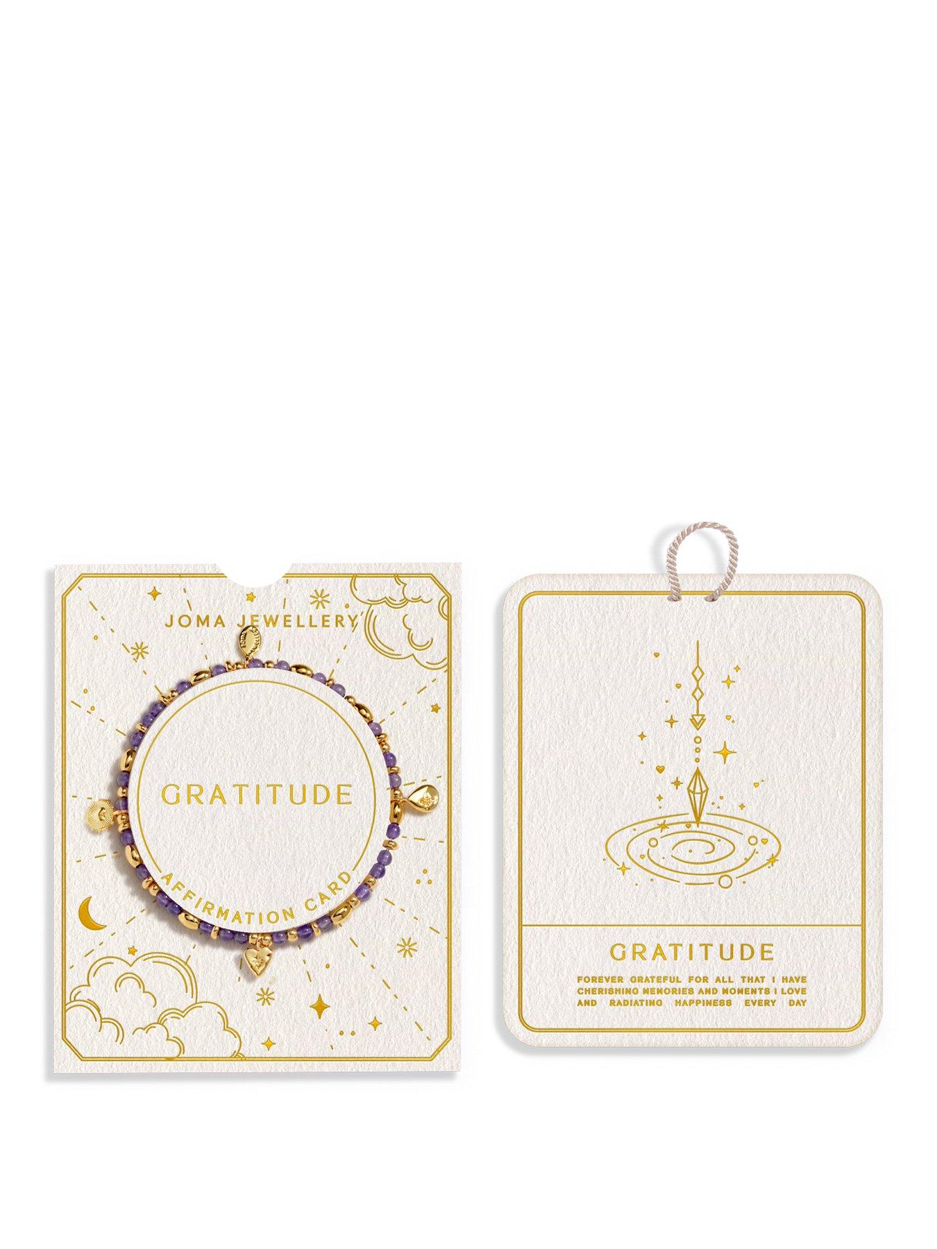 Joma Jewellery Affirmation Card Gratitude Bracelet - Gold-plated