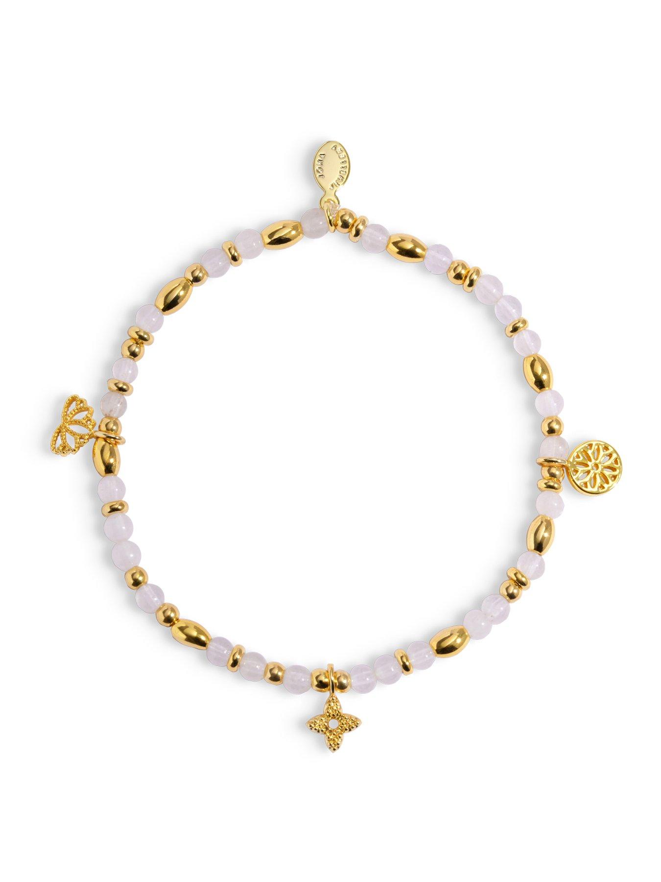 Image 3 of 7 of Joma Jewellery Affirmation Card Peace Bracelet - Gold-plated
