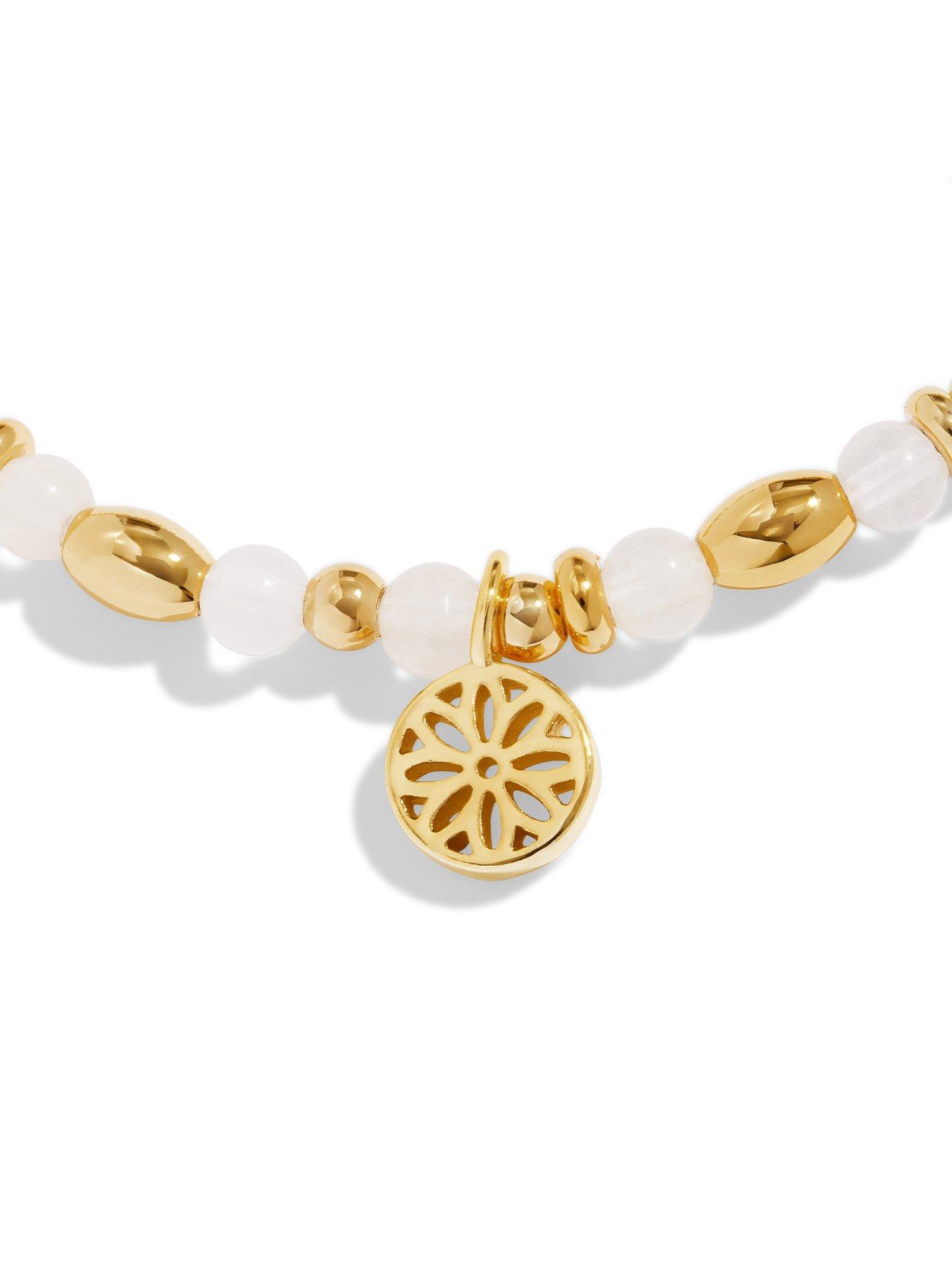Image 4 of 7 of Joma Jewellery Affirmation Card Peace Bracelet - Gold-plated