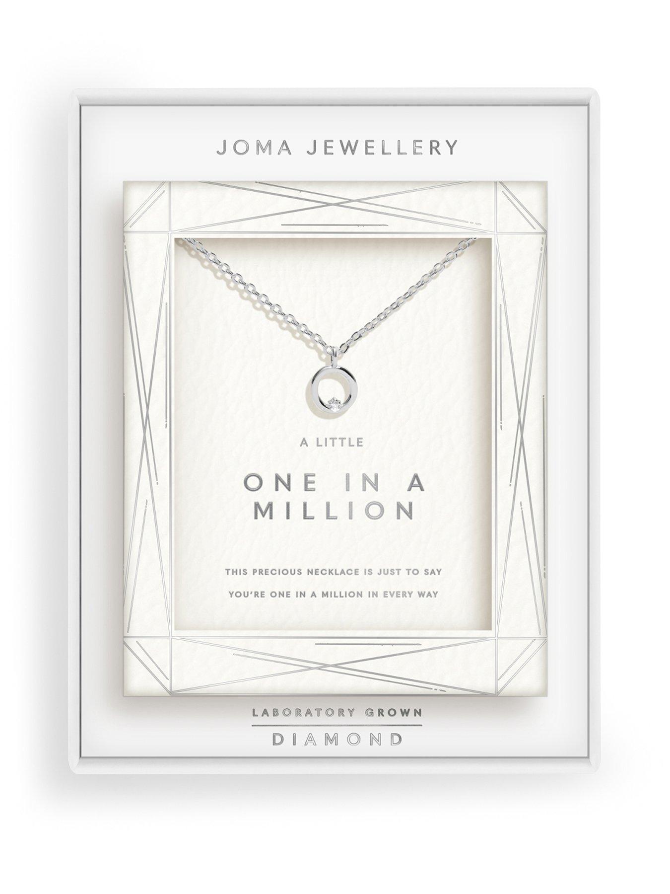 Joma Jewellery Laboratory Grown Diamond Necklace A Little One In A Million Necklace - Silver-plated