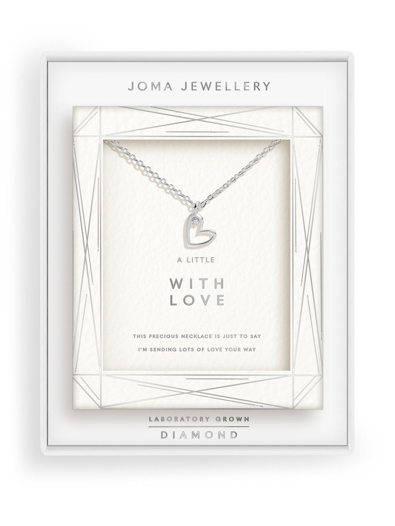 Image 1 of 6 of Joma Jewellery LABORATORY GROWN DIAMOND NECKLACE A LITTLE | WITH LOVE | Silver Plated | Necklace | 46cm + 5cm extender