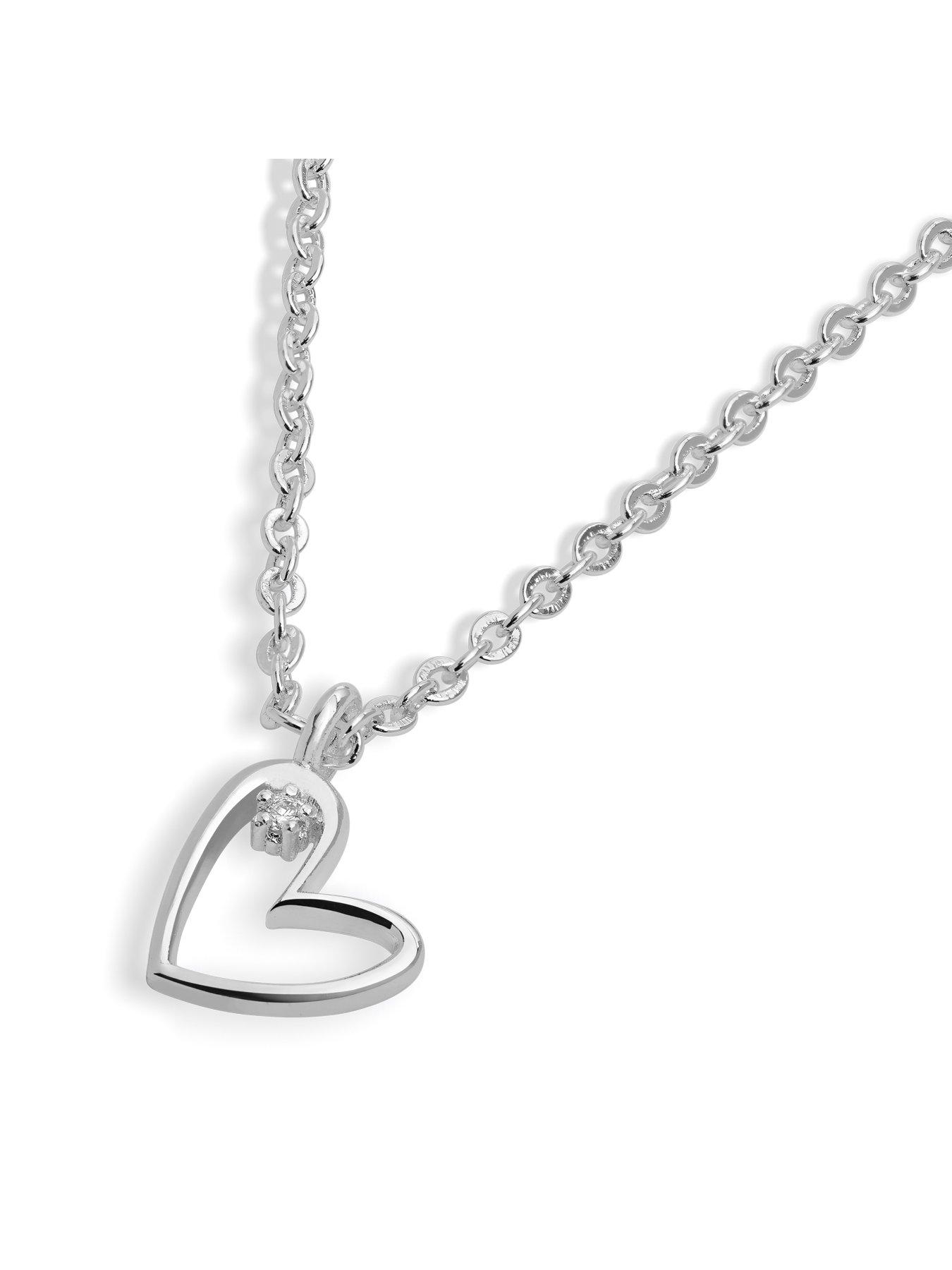 Image 3 of 6 of Joma Jewellery LABORATORY GROWN DIAMOND NECKLACE A LITTLE | WITH LOVE | Silver Plated | Necklace | 46cm + 5cm extender