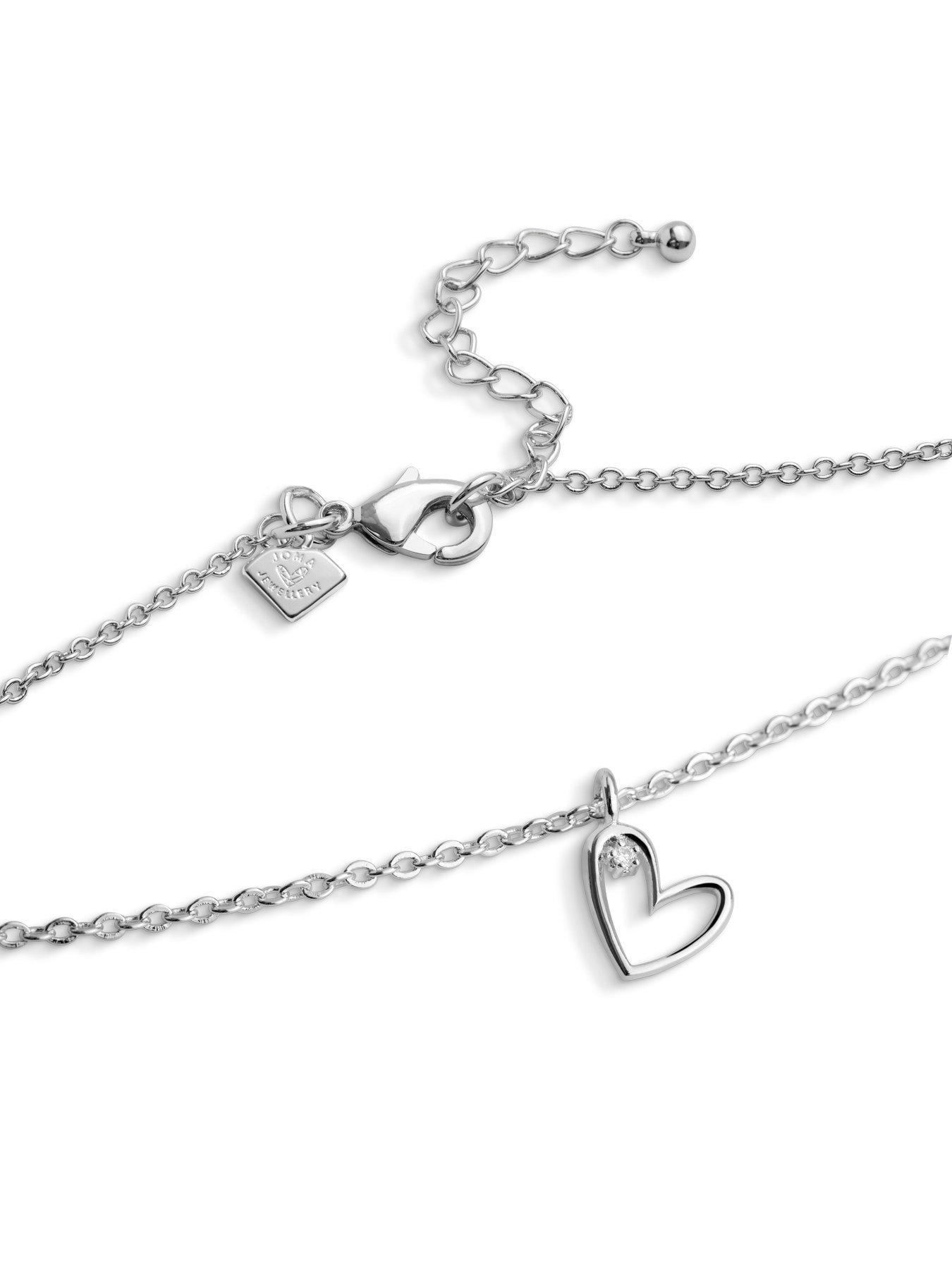 Image 4 of 6 of Joma Jewellery LABORATORY GROWN DIAMOND NECKLACE A LITTLE | WITH LOVE | Silver Plated | Necklace | 46cm + 5cm extender