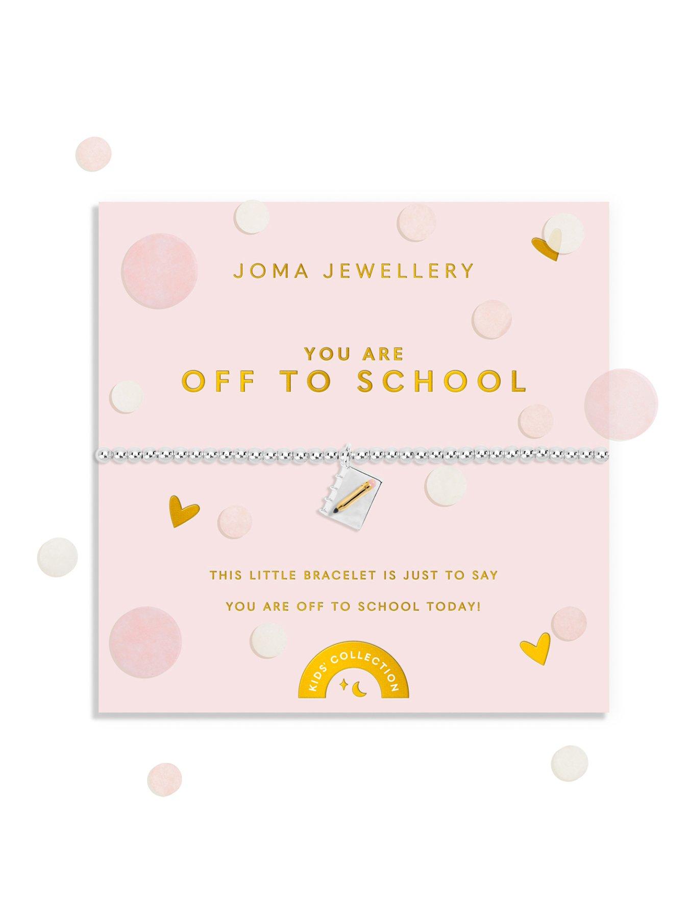 Joma Jewellery Kids Confetti A Little You Are Off To School Bracelet - Silver-plated