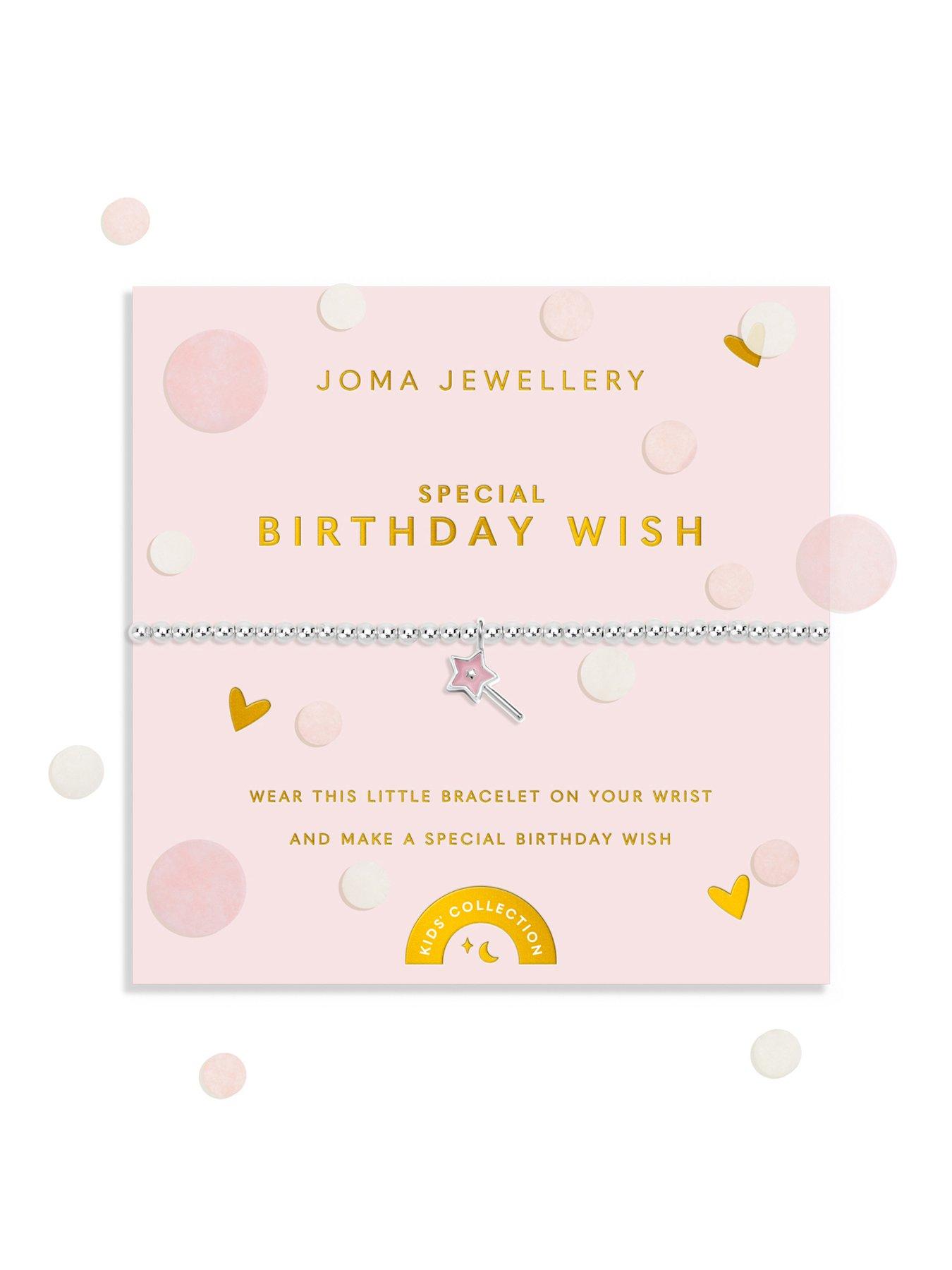 Joma Jewellery Kids Confetti A Little Special Birthday Wish Bracelet - Silver-plated