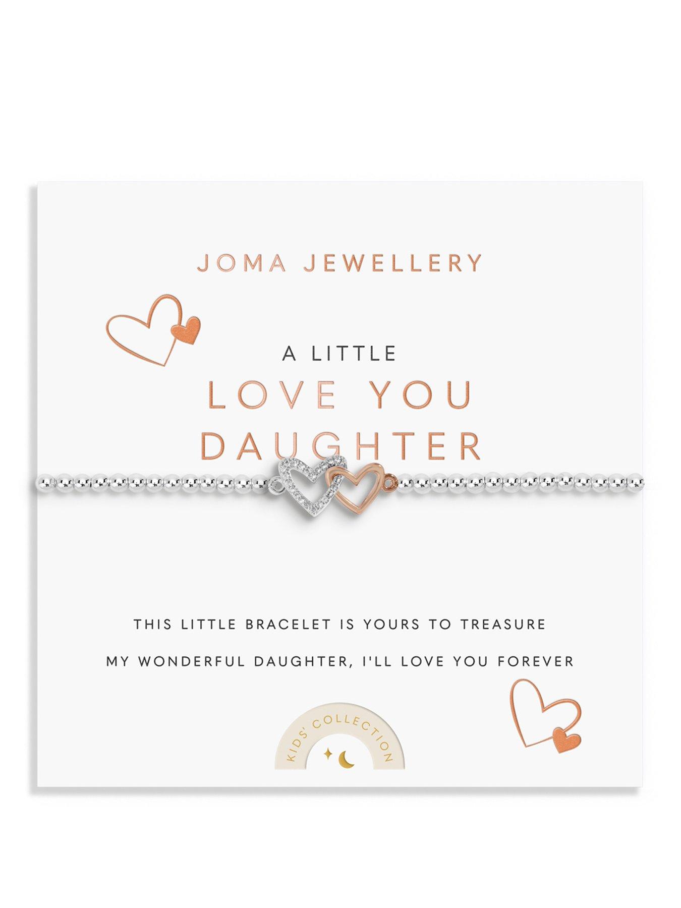 Joma Jewellery Kids A Little Love You Daughter Bracelet - Silver  &  Rose Gold plated