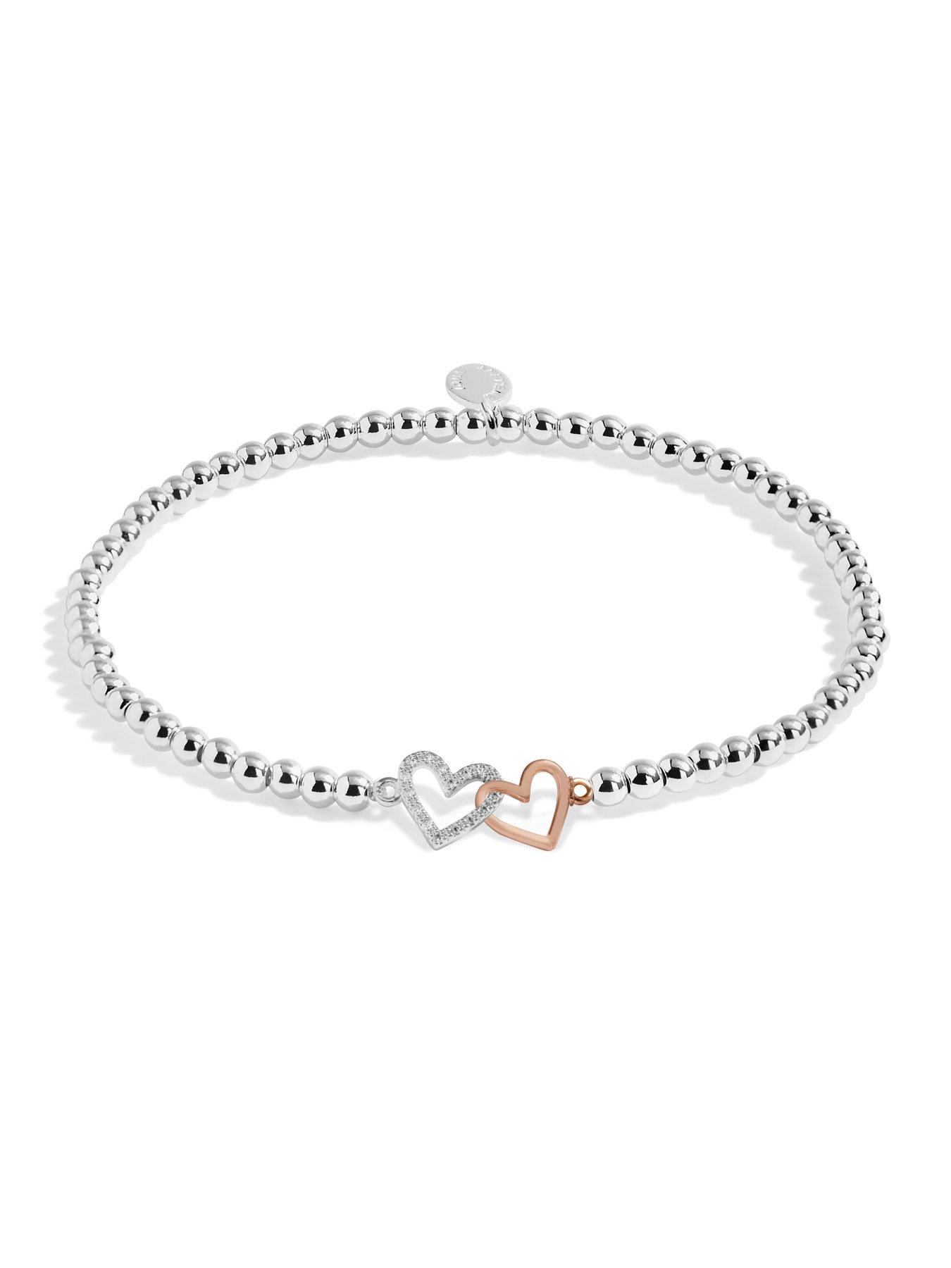 Image 3 of 5 of Joma Jewellery Kids A Little Love You Sister Bracelet - Silver &amp; Rose Gold Plated