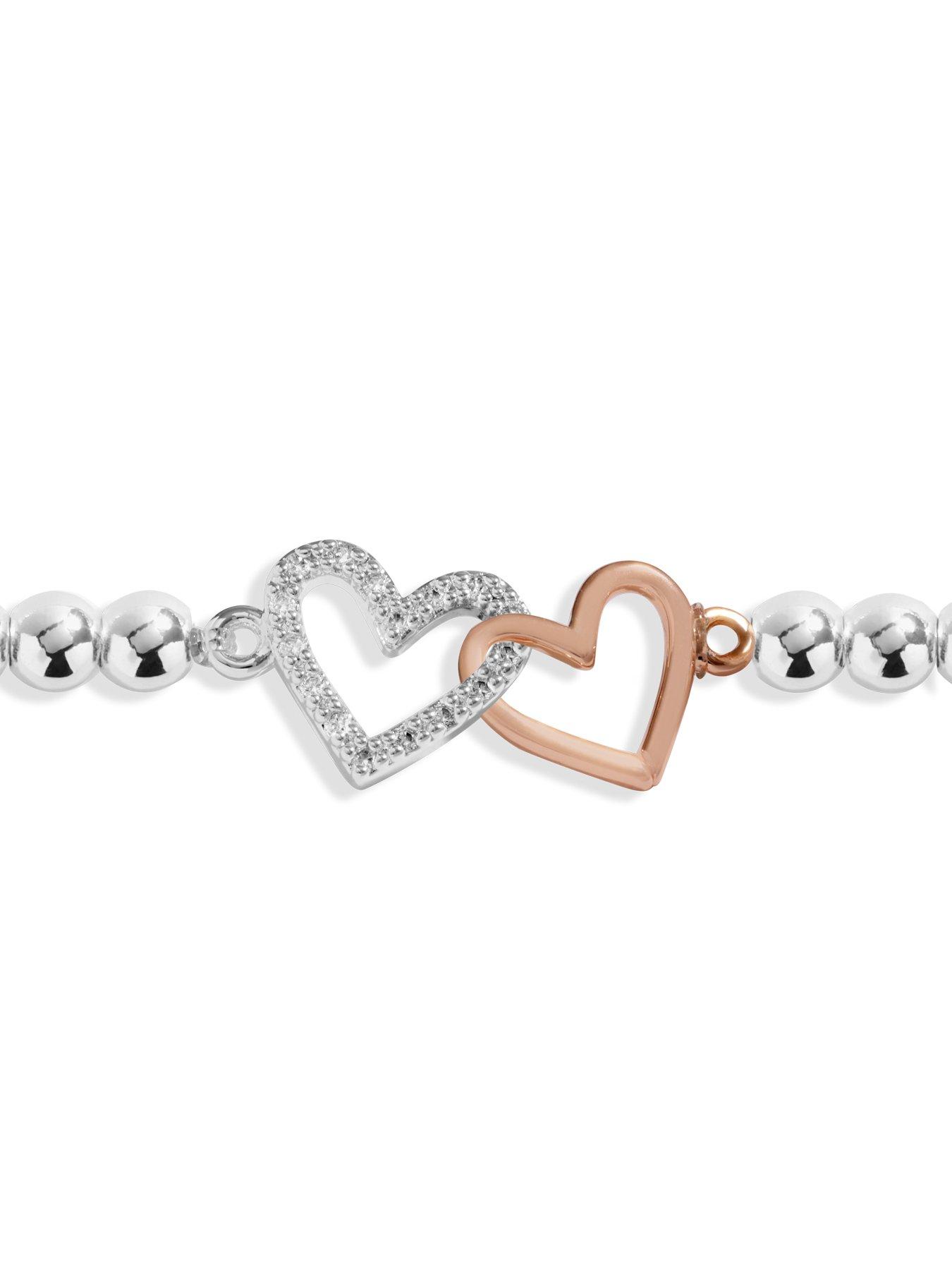 Image 4 of 5 of Joma Jewellery Kids A Little Love You Sister Bracelet - Silver &amp; Rose Gold Plated