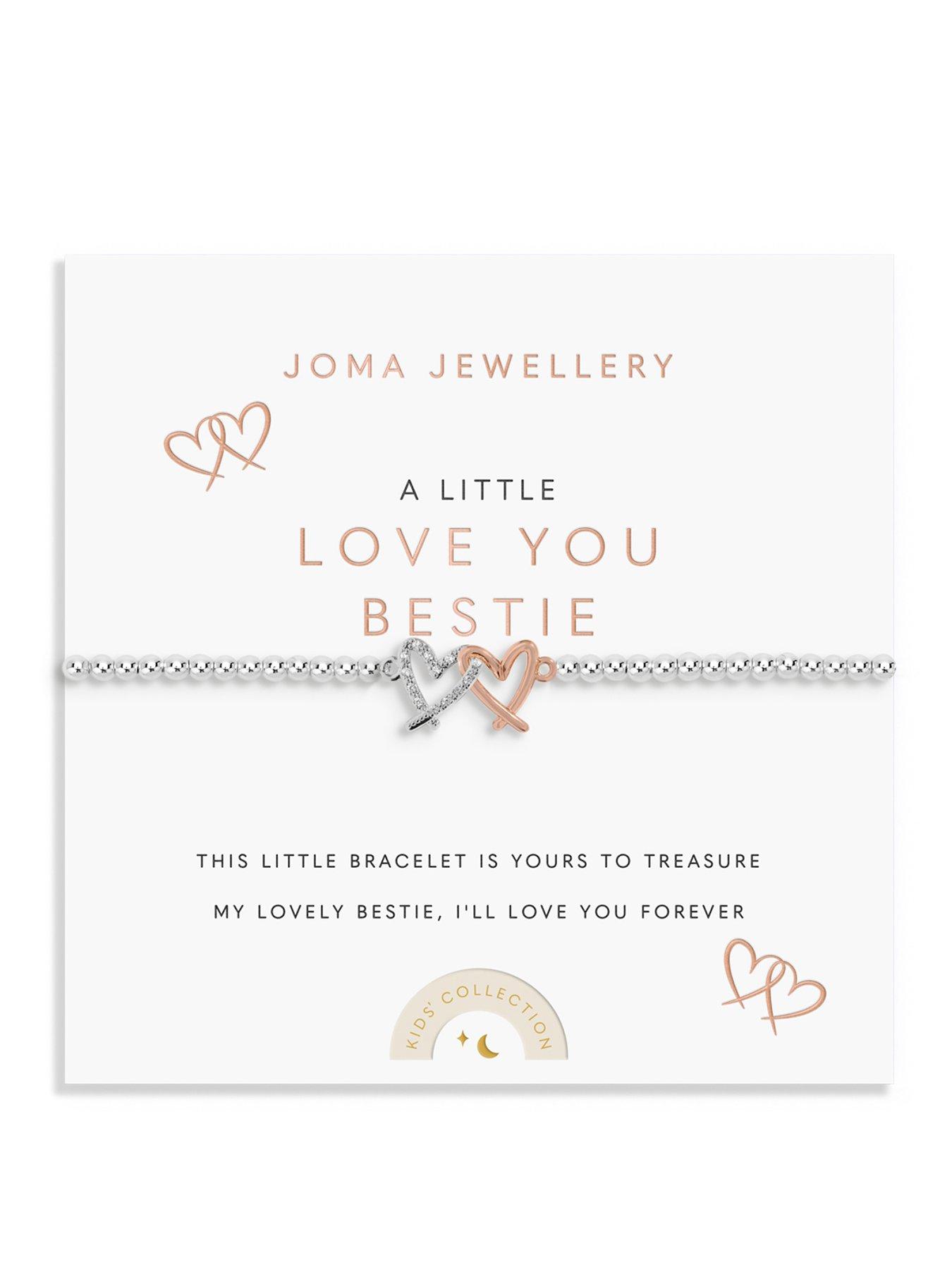 Joma Jewellery Kids A Little Love You Bestie Bracelet - Silver  &  Rose Gold-plating