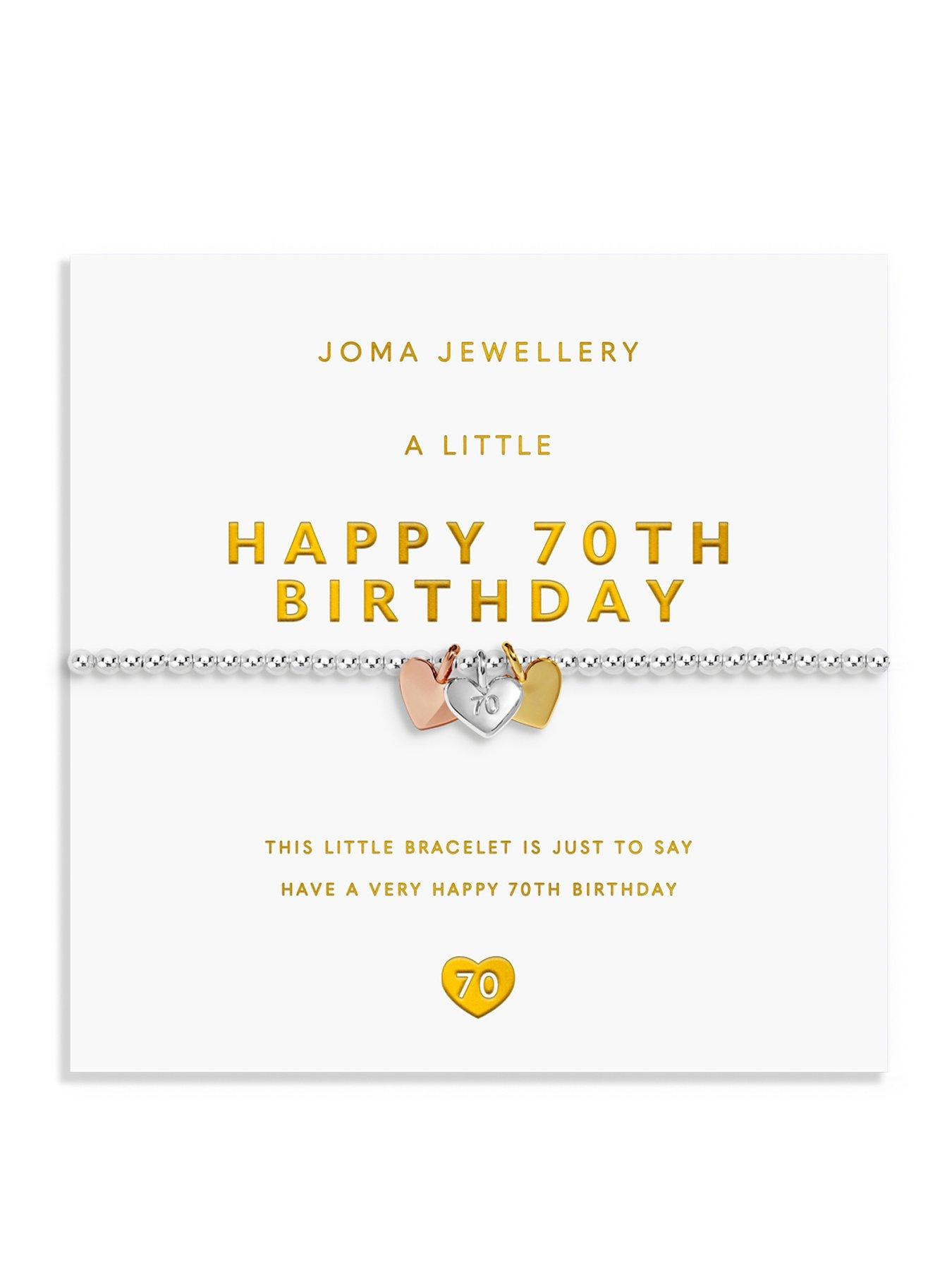 Joma Jewellery A LITTLE CHARMED MOMENTS 'HAPPY 70TH BIRTHDAY' Bracelet