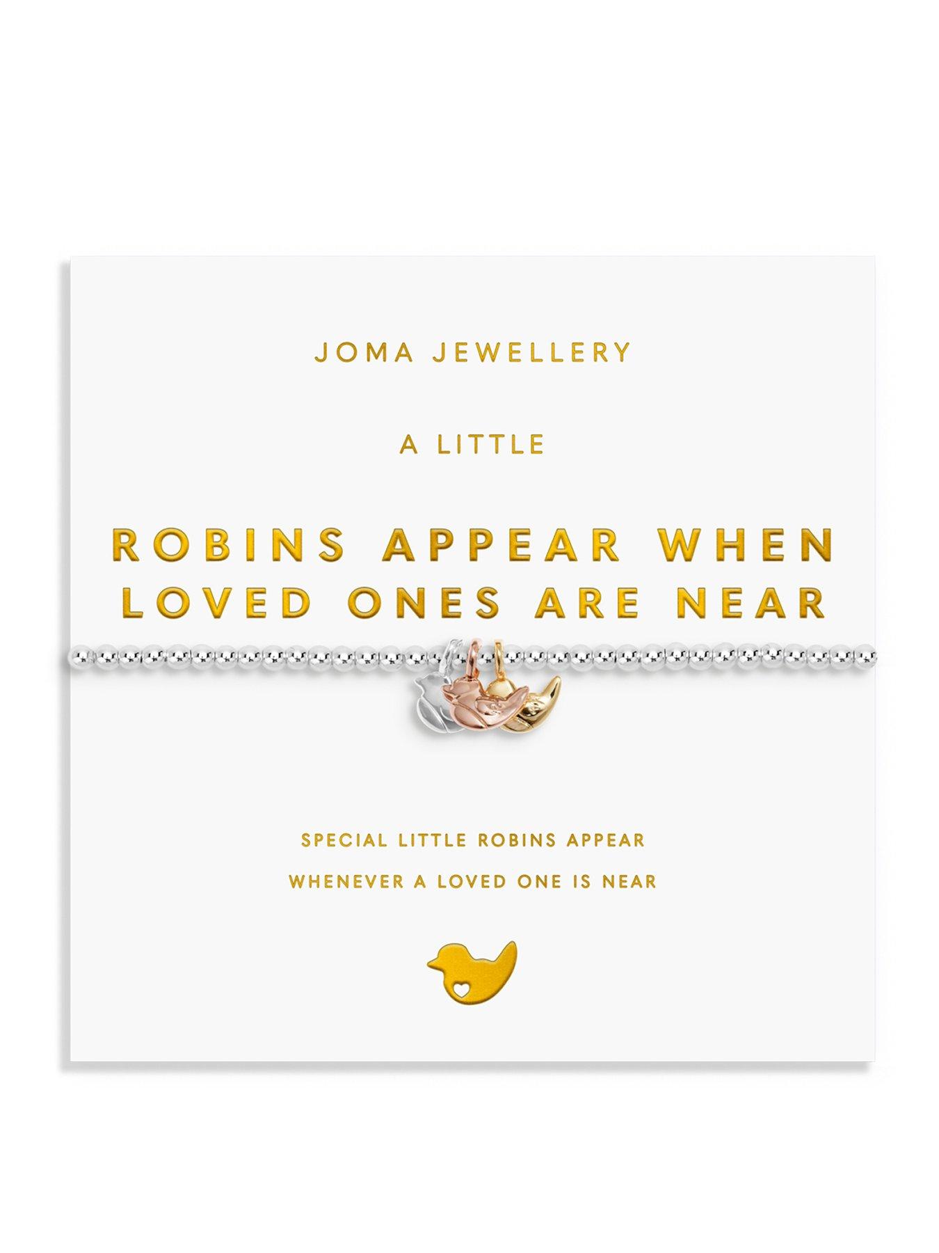 Joma Jewellery A LITTLE CHARMED MOMENTS 'ROBINS APPEAR WHEN LOVED ONES ARE NEAR' Bracelet