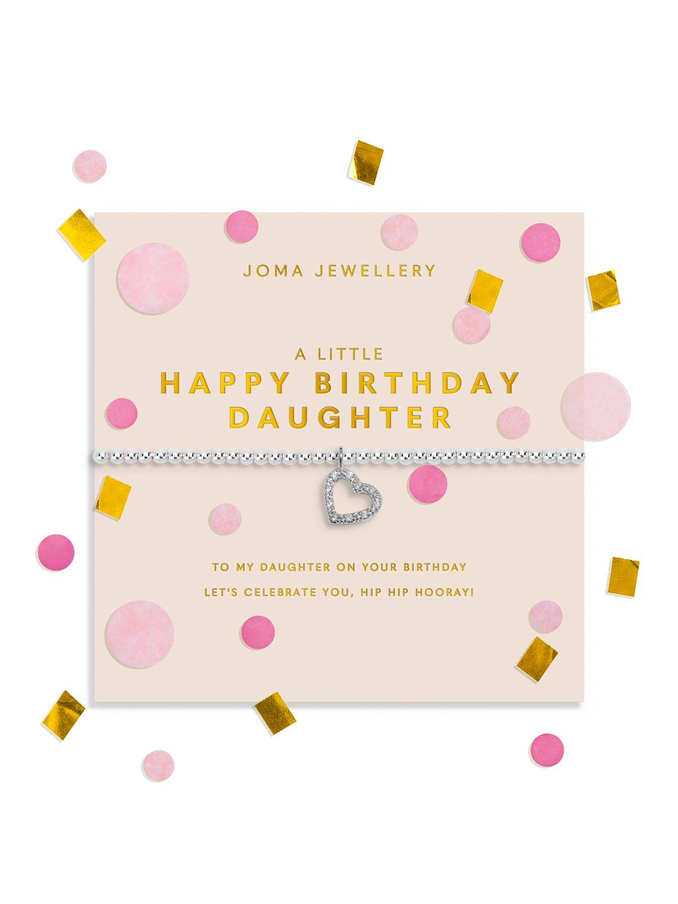 Joma Jewellery Confetti A Little Happy Birthday Daughter Bracelet - Silver-plated