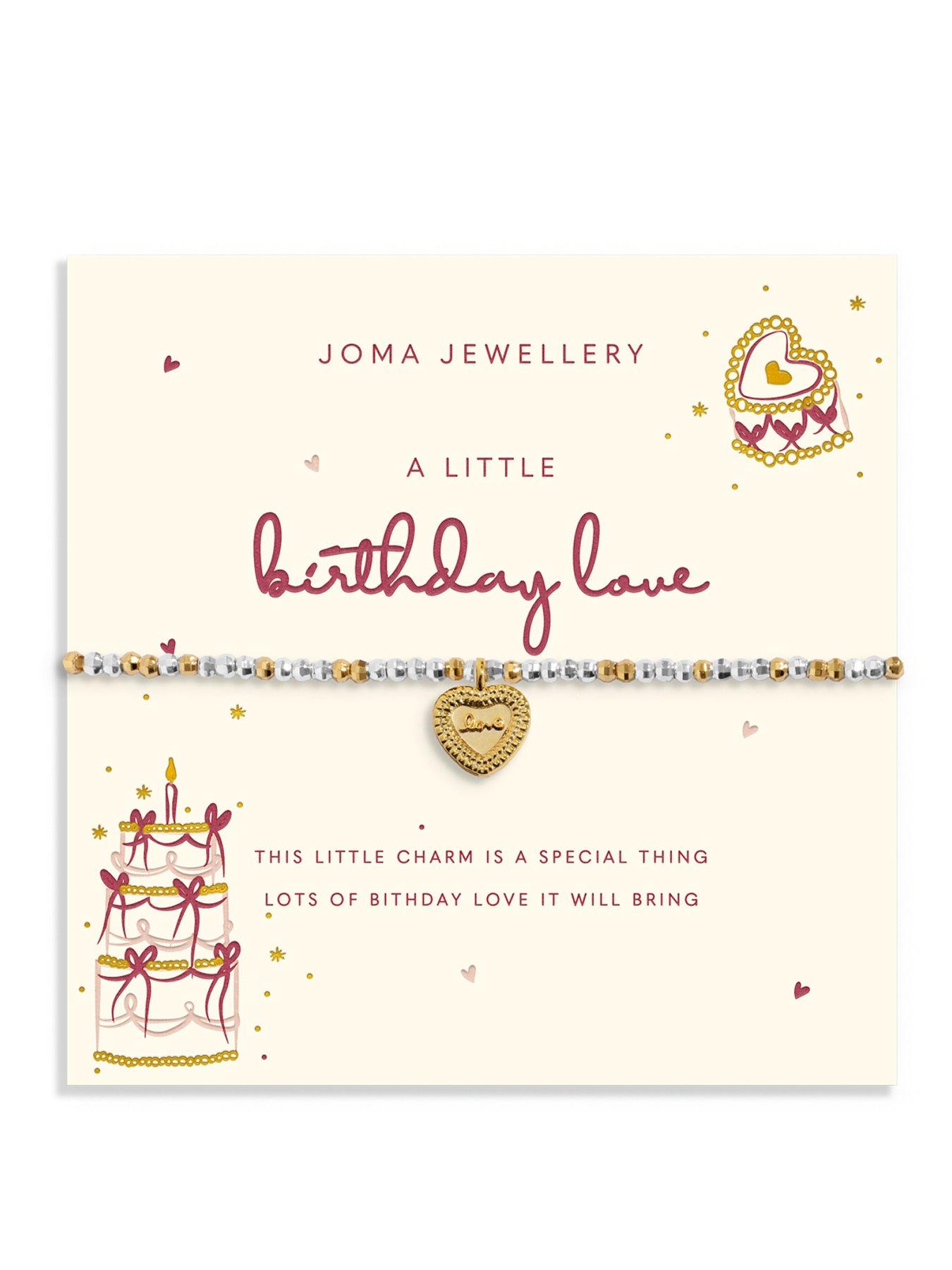 Joma Jewellery Little Stories Birthday Love Bracelet - Silver  &  Gold- plating