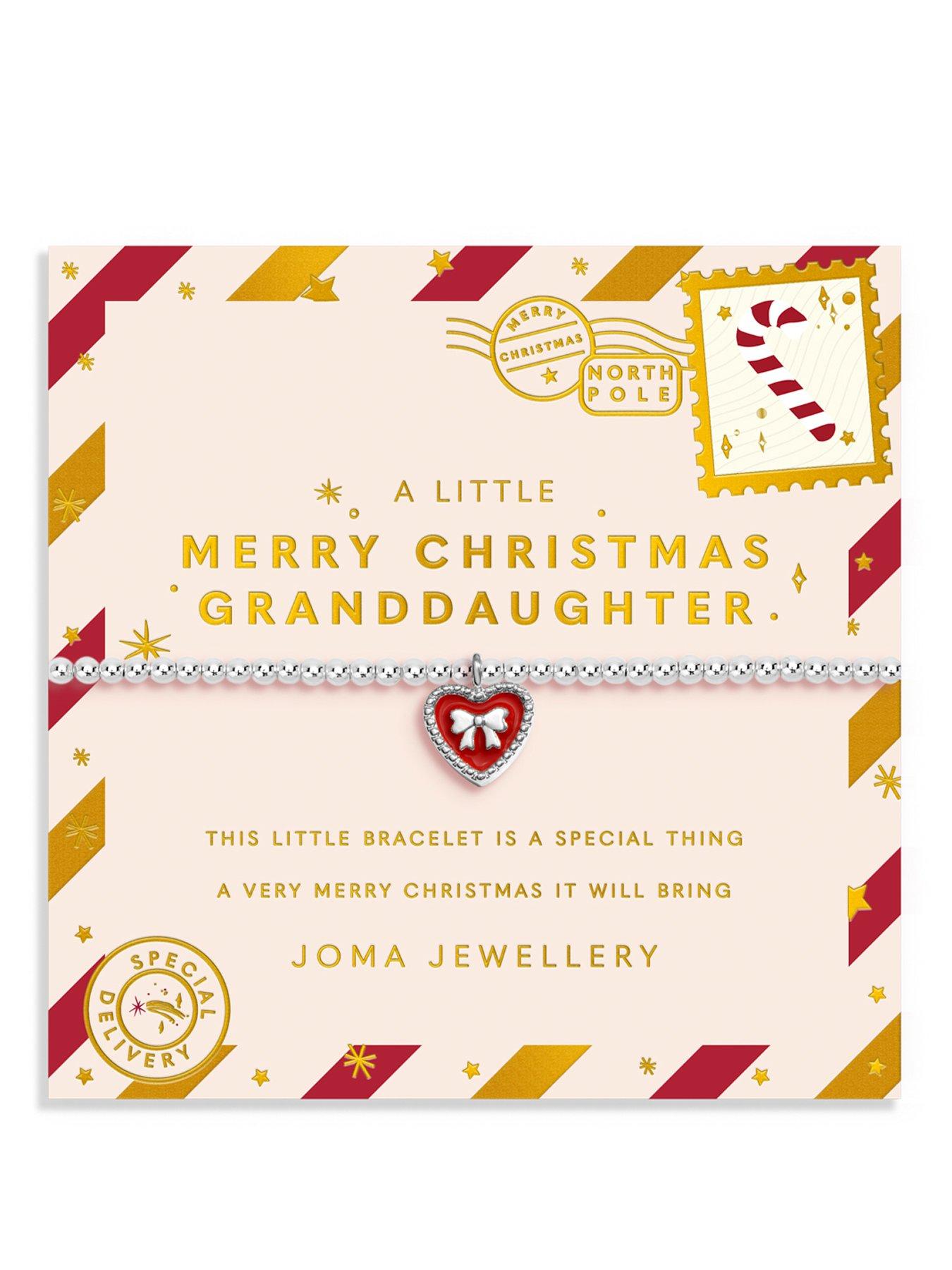 Joma Jewellery KIDS' CHRISTMAS A LITTLE 'MERRY CHRISTMAS GRANDDAUGHTER' Bracelet