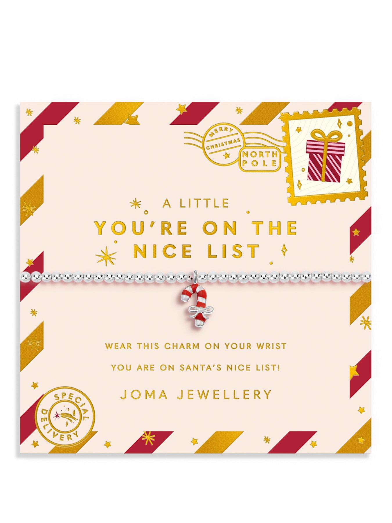 Joma Jewellery KIDS' CHRISTMAS A LITTLE 'YOU'RE ON THE NICE LIST' Bracelet
