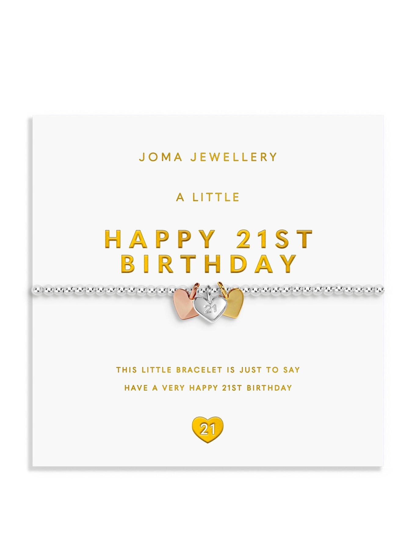 Joma Jewellery A LITTLE CHARMED MOMENTS 'HAPPY 21ST BIRTHDAY' Bracelet