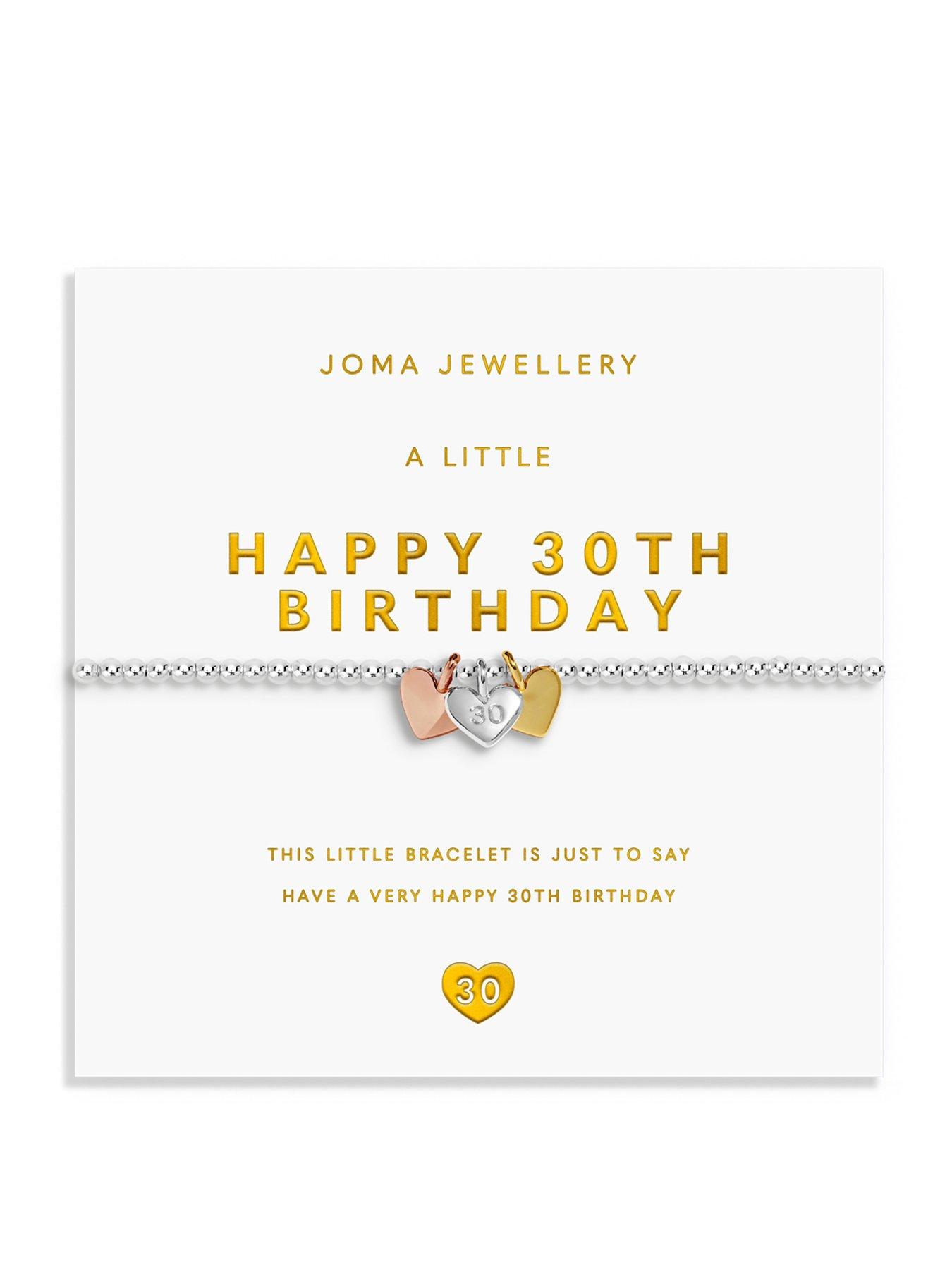 Joma Jewellery A LITTLE CHARMED MOMENTS 'HAPPY 30TH BIRTHDAY' Bracelet