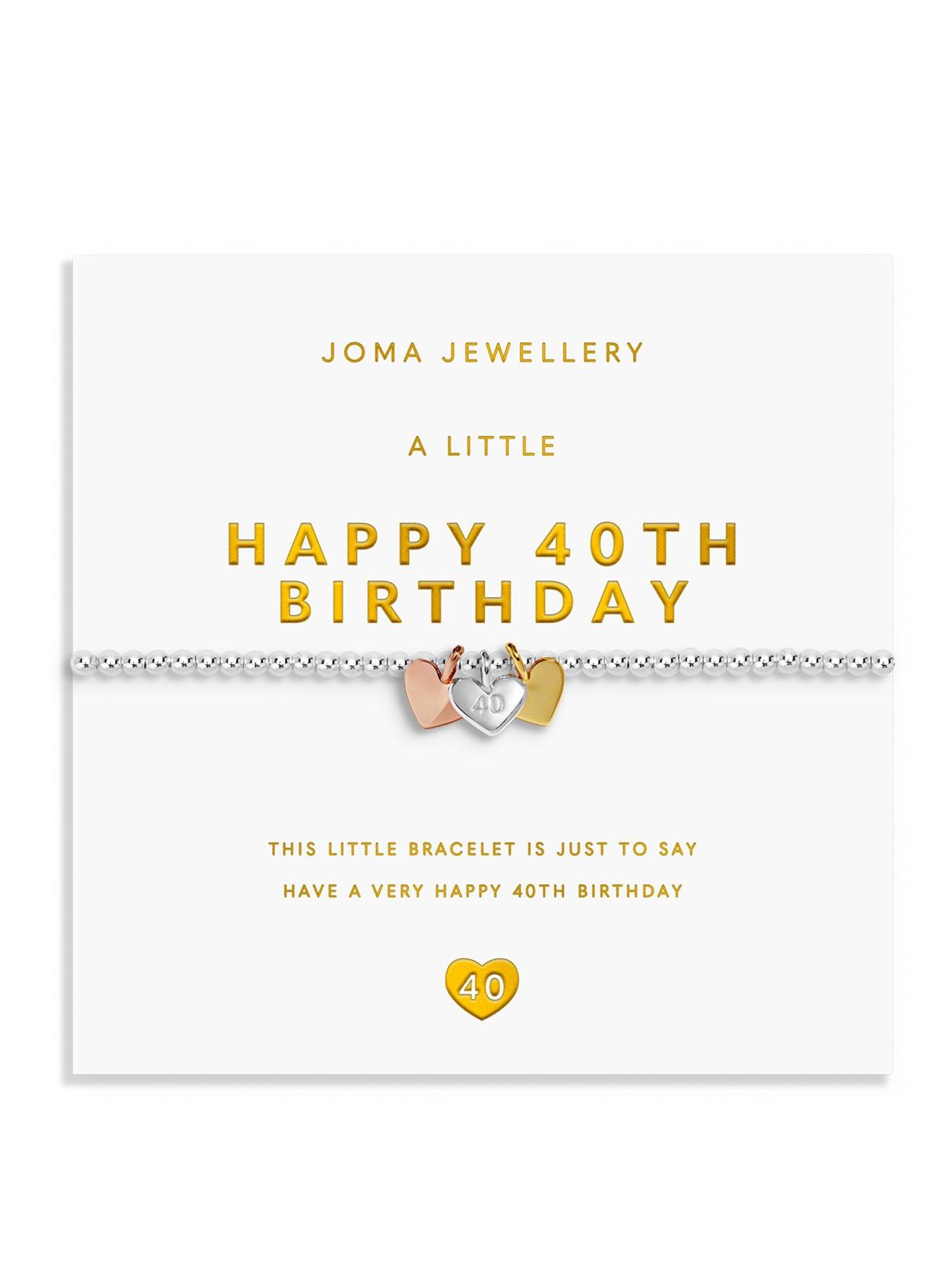 Joma Jewellery A LITTLE CHARMED MOMENTS 'HAPPY 40TH BIRTHDAY' Bracelet