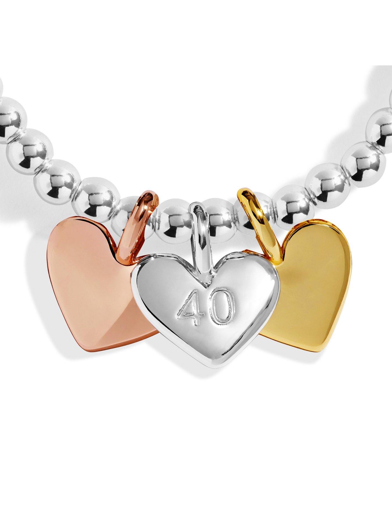 Image 4 of 5 of Joma Jewellery A Little Charmed Moments Happy 40th Birthday Bracelet