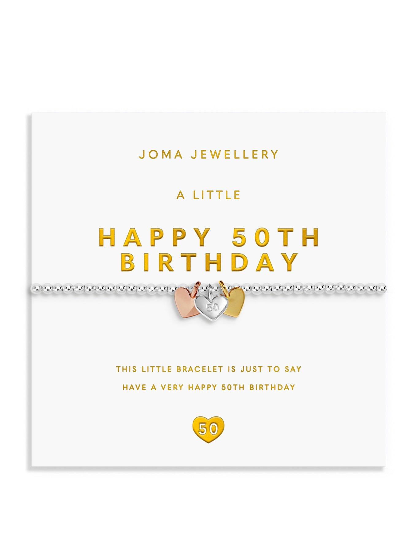 Joma Jewellery A LITTLE CHARMED MOMENTS 'HAPPY 50TH BIRTHDAY' Bracelet
