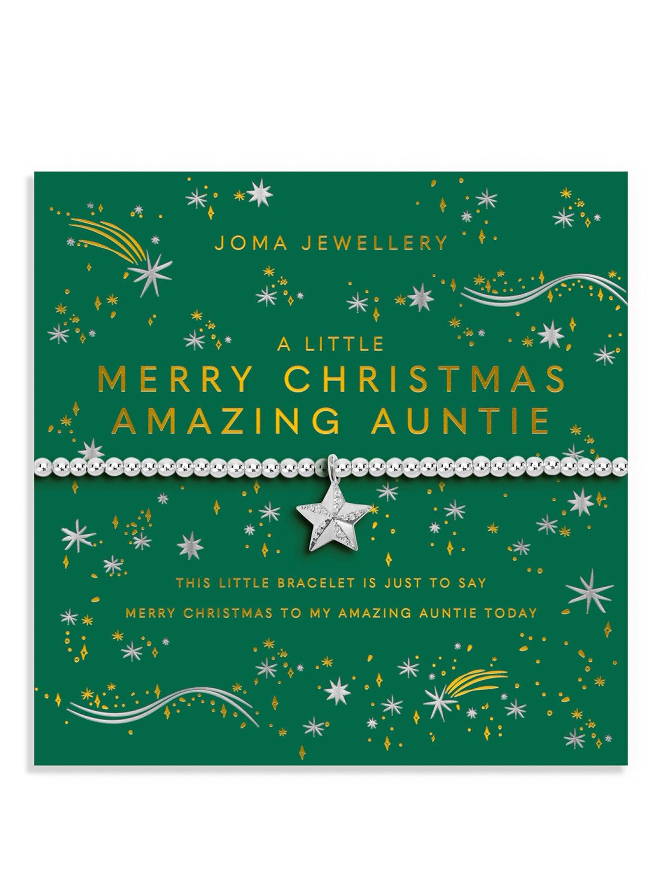 Joma Jewellery CHRISTMAS A LITTLE 'MERRY CHRISTMAS AUNTIE' Bracelet