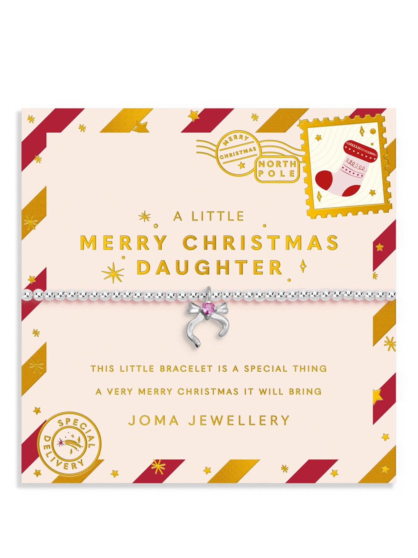 Joma Jewellery KIDS' CHRISTMAS A LITTLE 'MERRY CHRISTMAS DAUGHTER' Bracelet