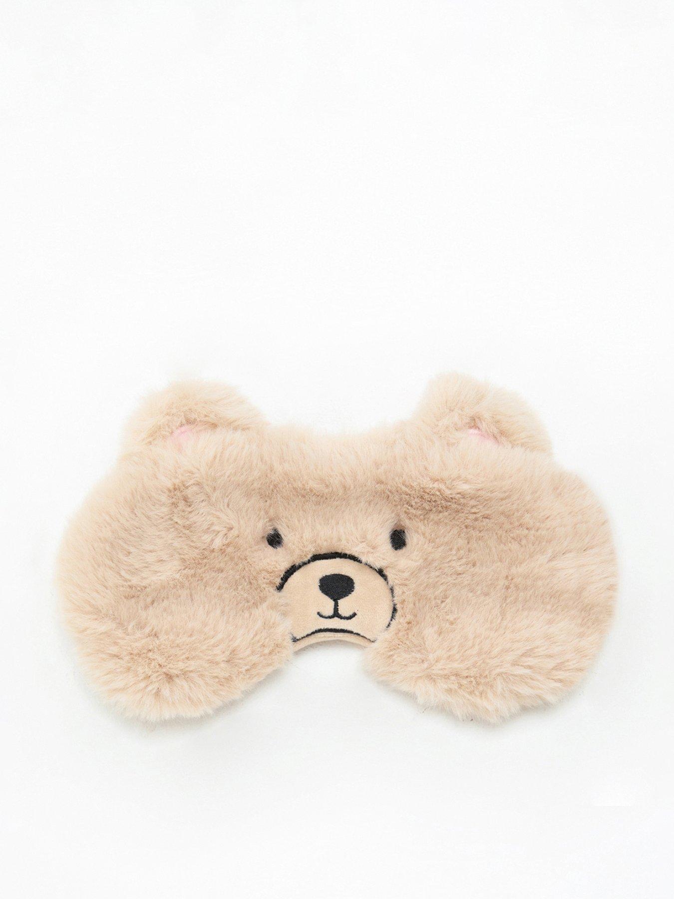 Boux Avenue Teddy Bear Plush Eyemask - Beige