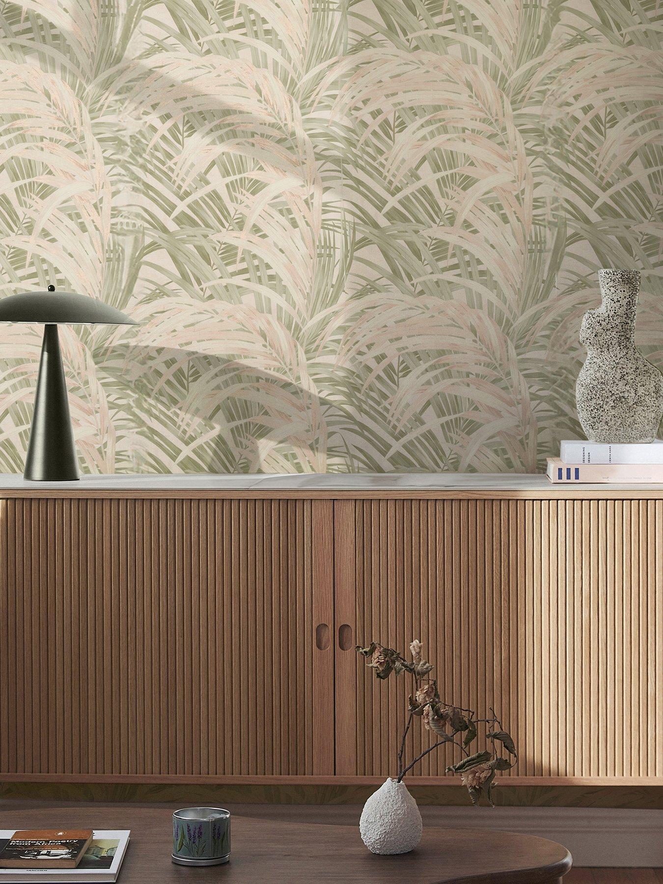 Boutique Congo Sage  &  Rose Wallpaper