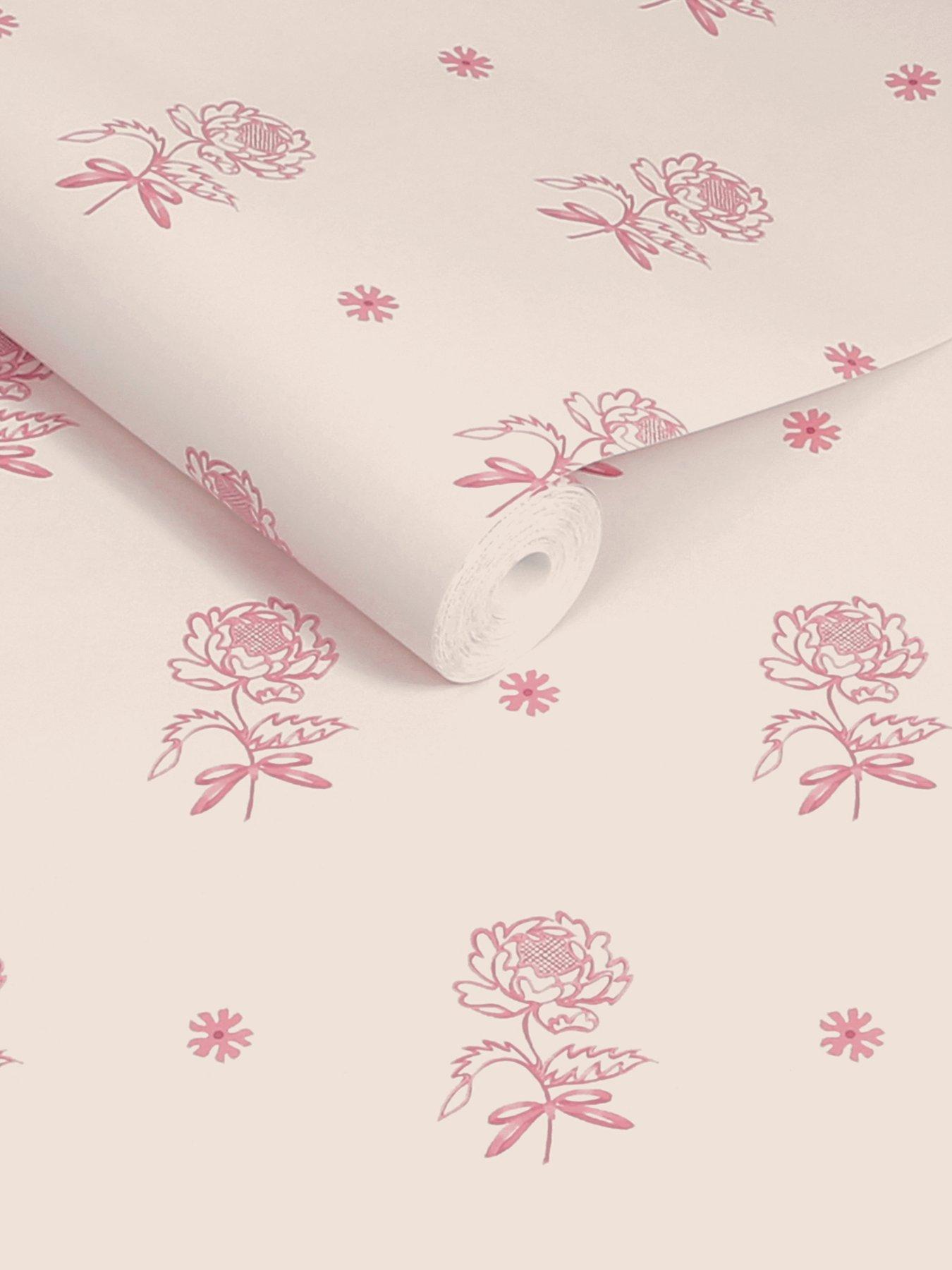 Image 2 of 3 of Cath Kidston Spitalfield Bunches Pink Wallpaper