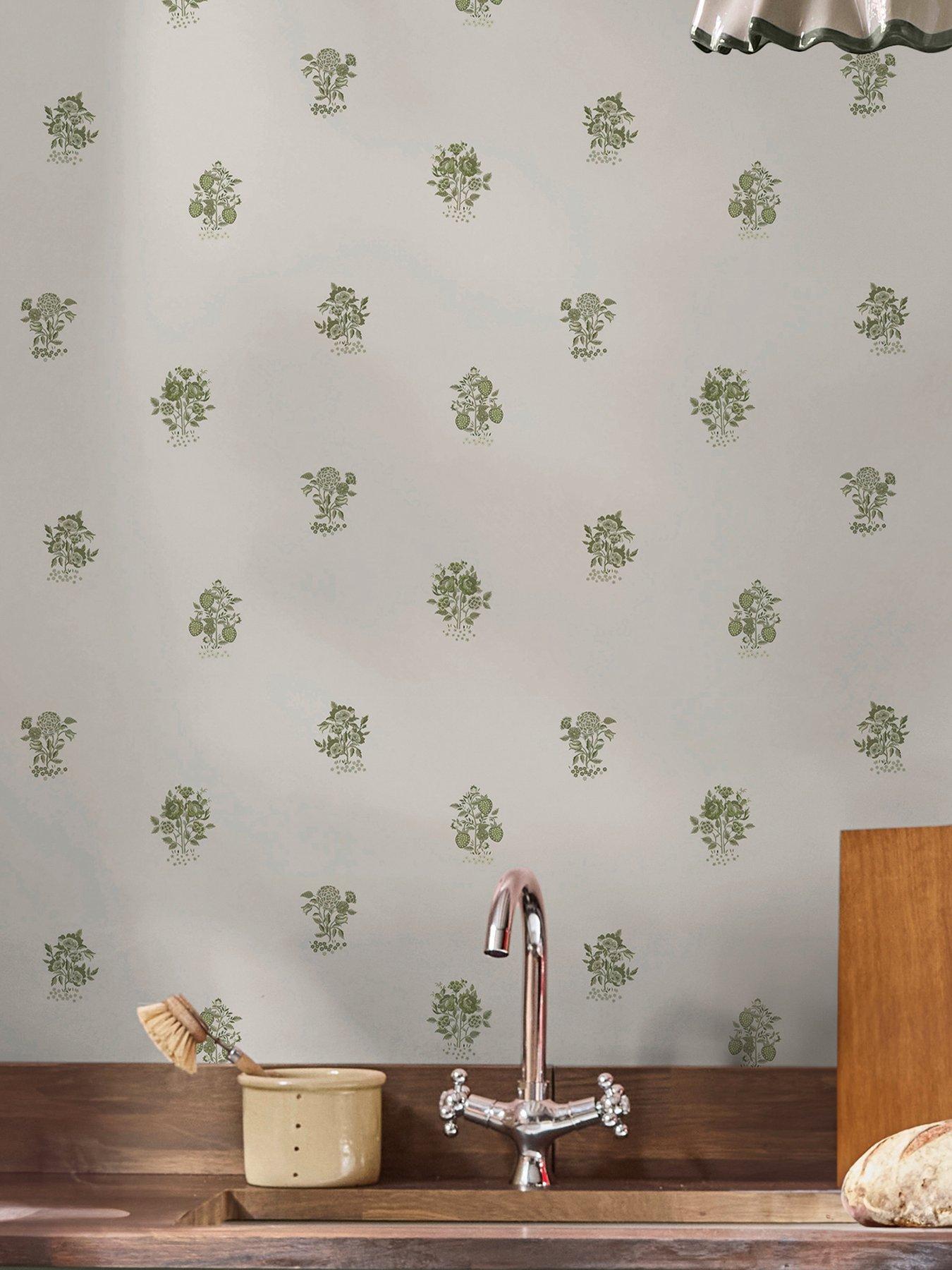 Cath Kidston Kingdom Posey Sage Wallpaper