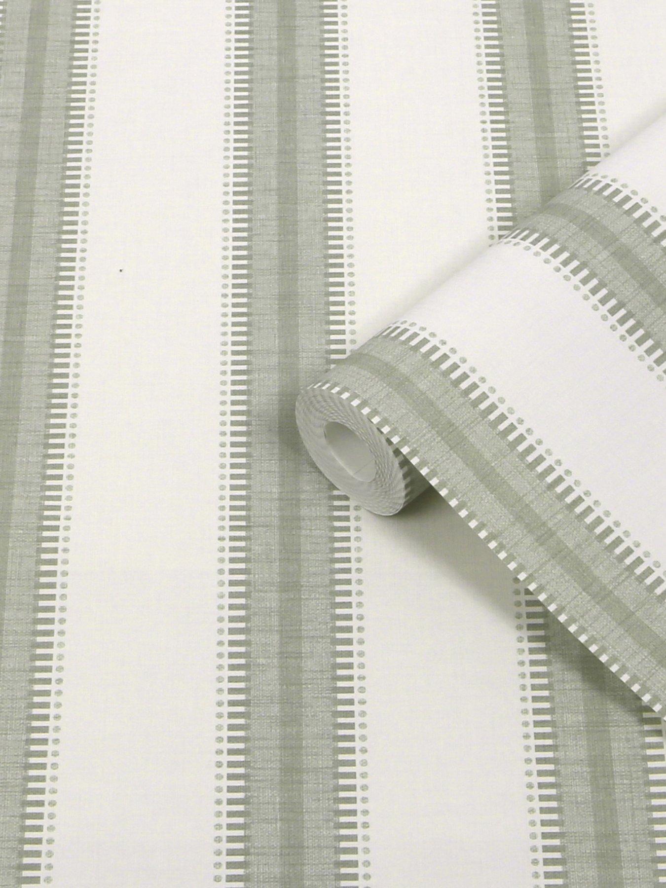 Image 2 of 3 of Superfresco Easy Sonnet Stripe Sage Wallpaper