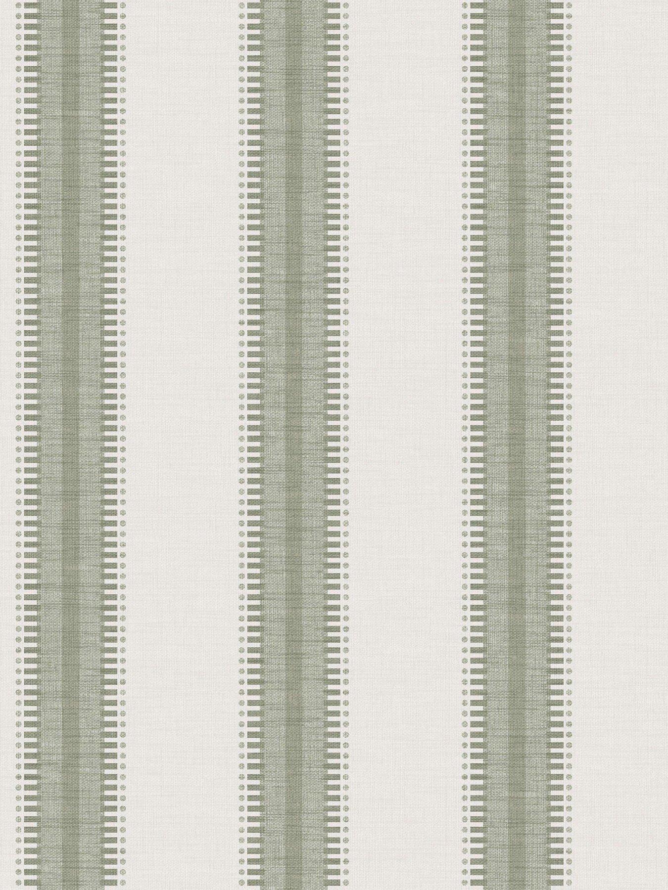 Image 3 of 3 of Superfresco Easy Sonnet Stripe Sage Wallpaper