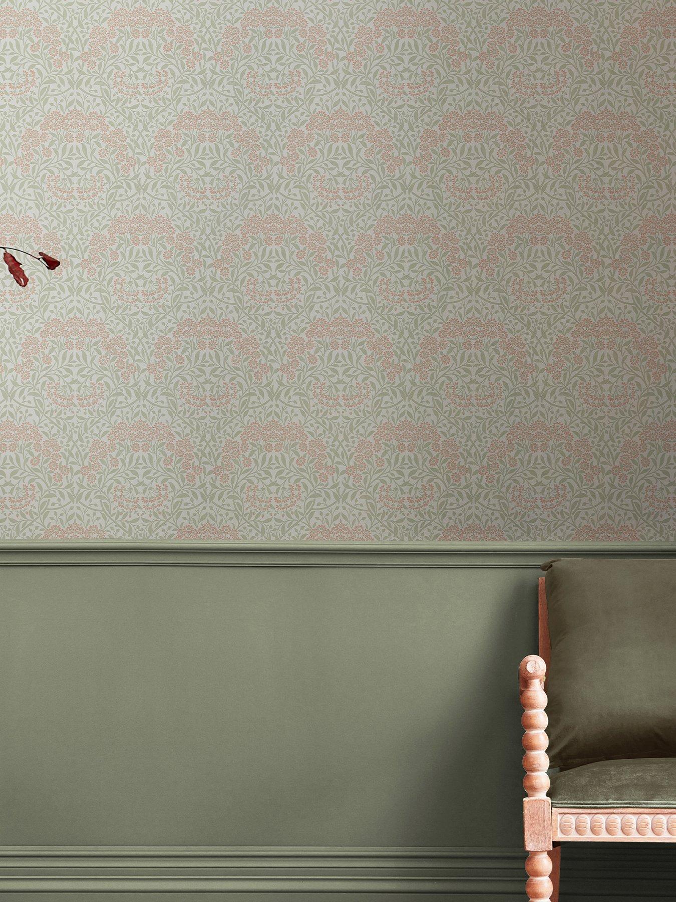 William Morris at Home William Morris Michaelmas Daisy Peony & Sage Wallpaper