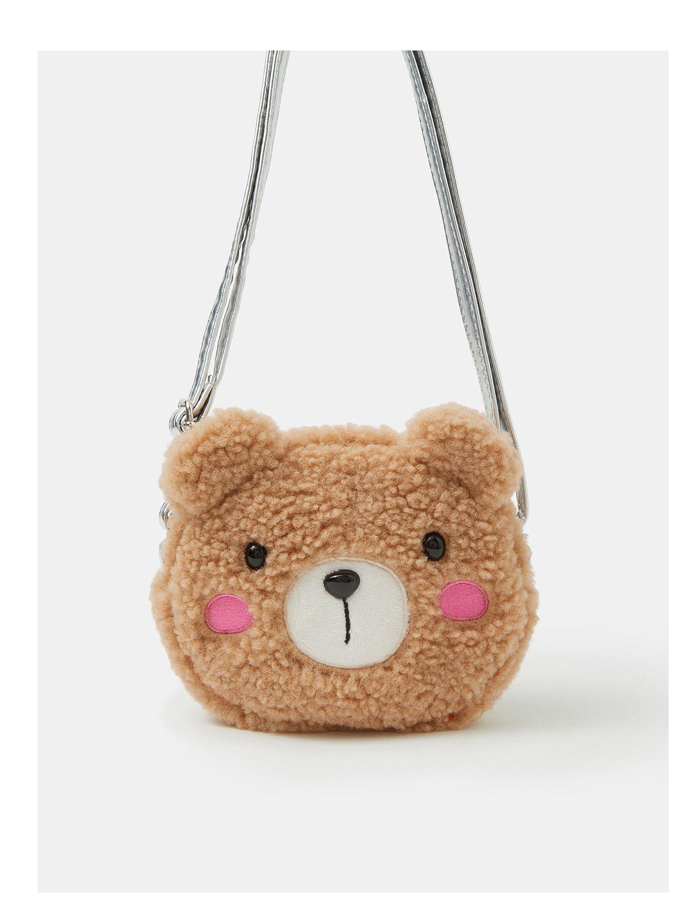 Accessorize Girls Bear Cross Body Bag - Brown