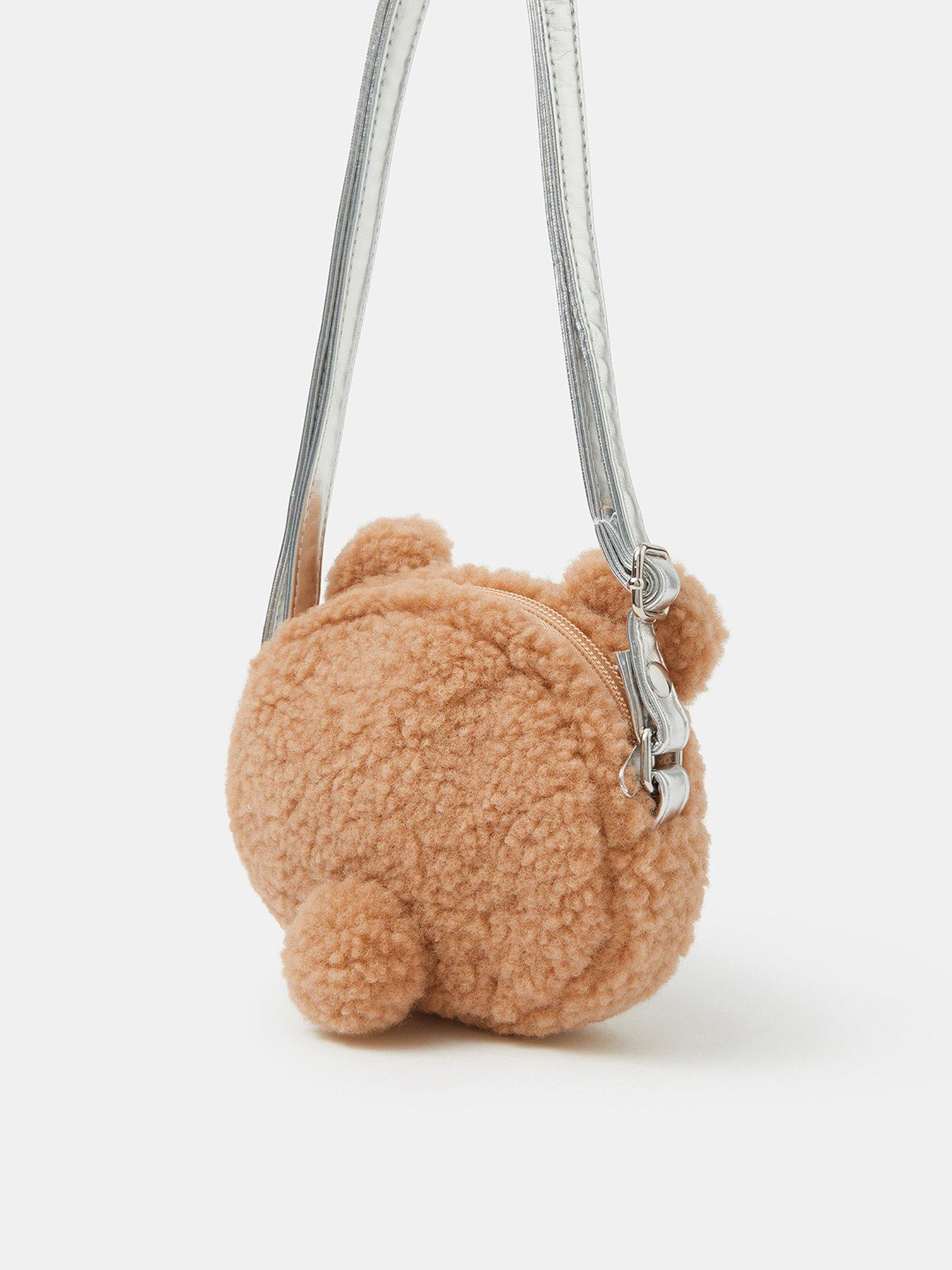 Image 2 of 4 of Accessorize Girls Bear Cross Body Bag - Brown