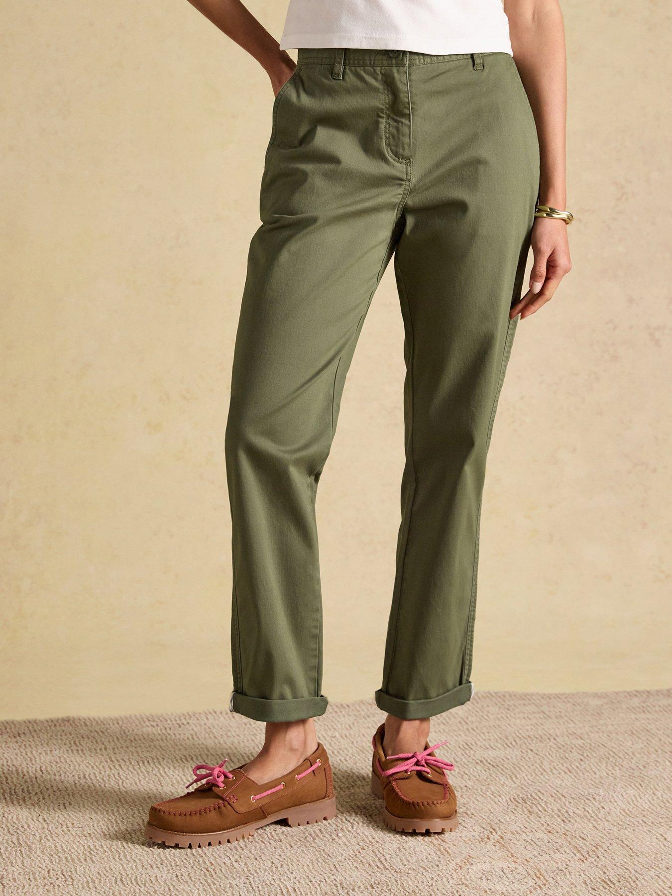 Joules Women's Slim Fit Chino Trousers - Green
