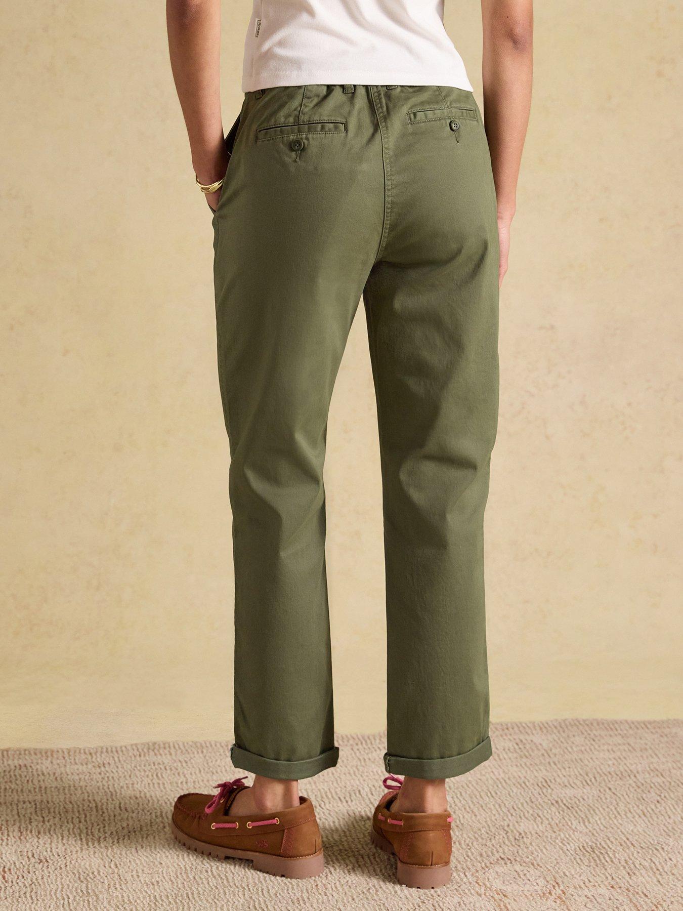 Image 2 of 3 of Joules Women's Slim Fit Chino Trousers - Green