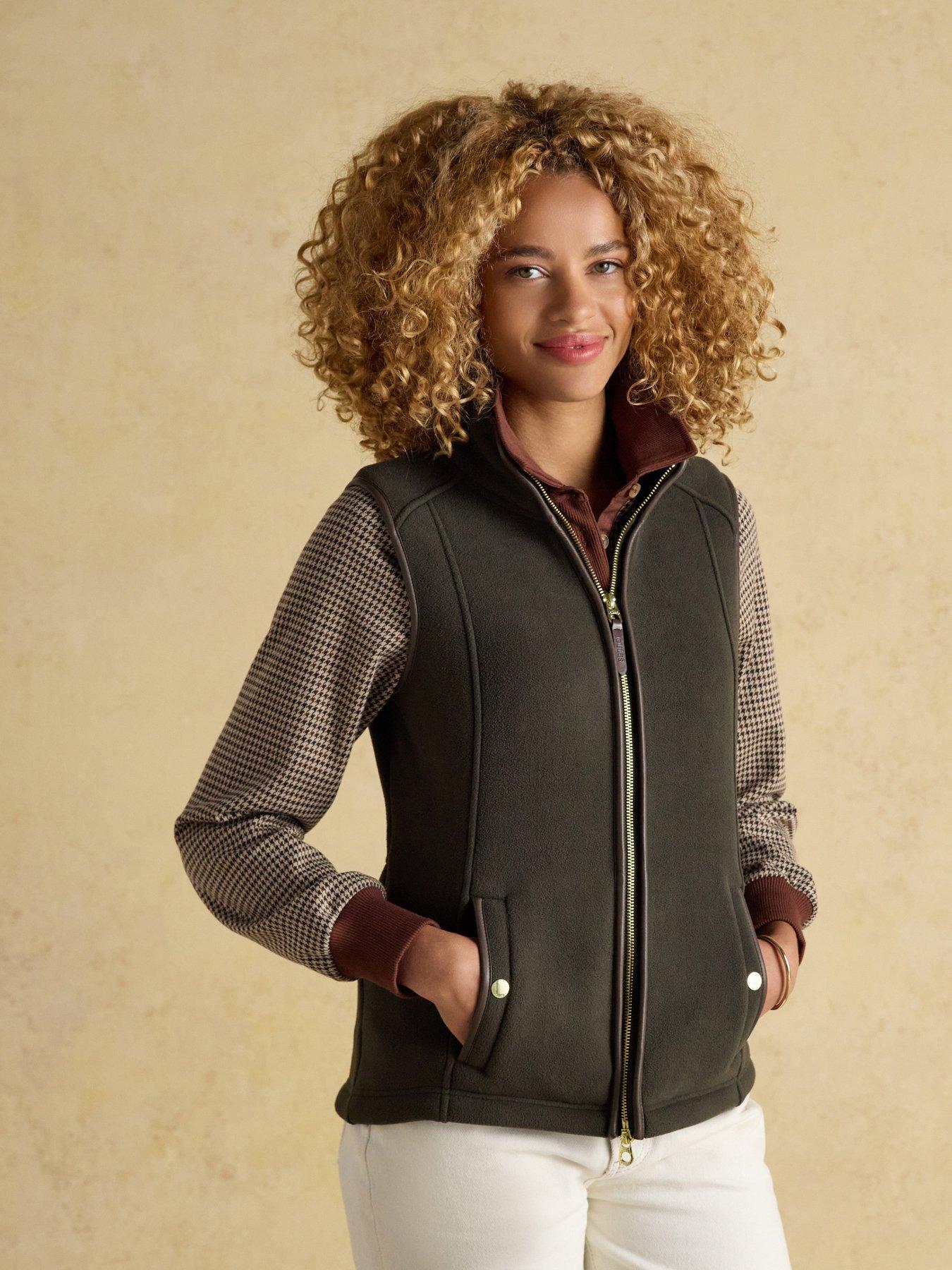 Joules Heritage Regular Fleece Gilet - Khaki Green
