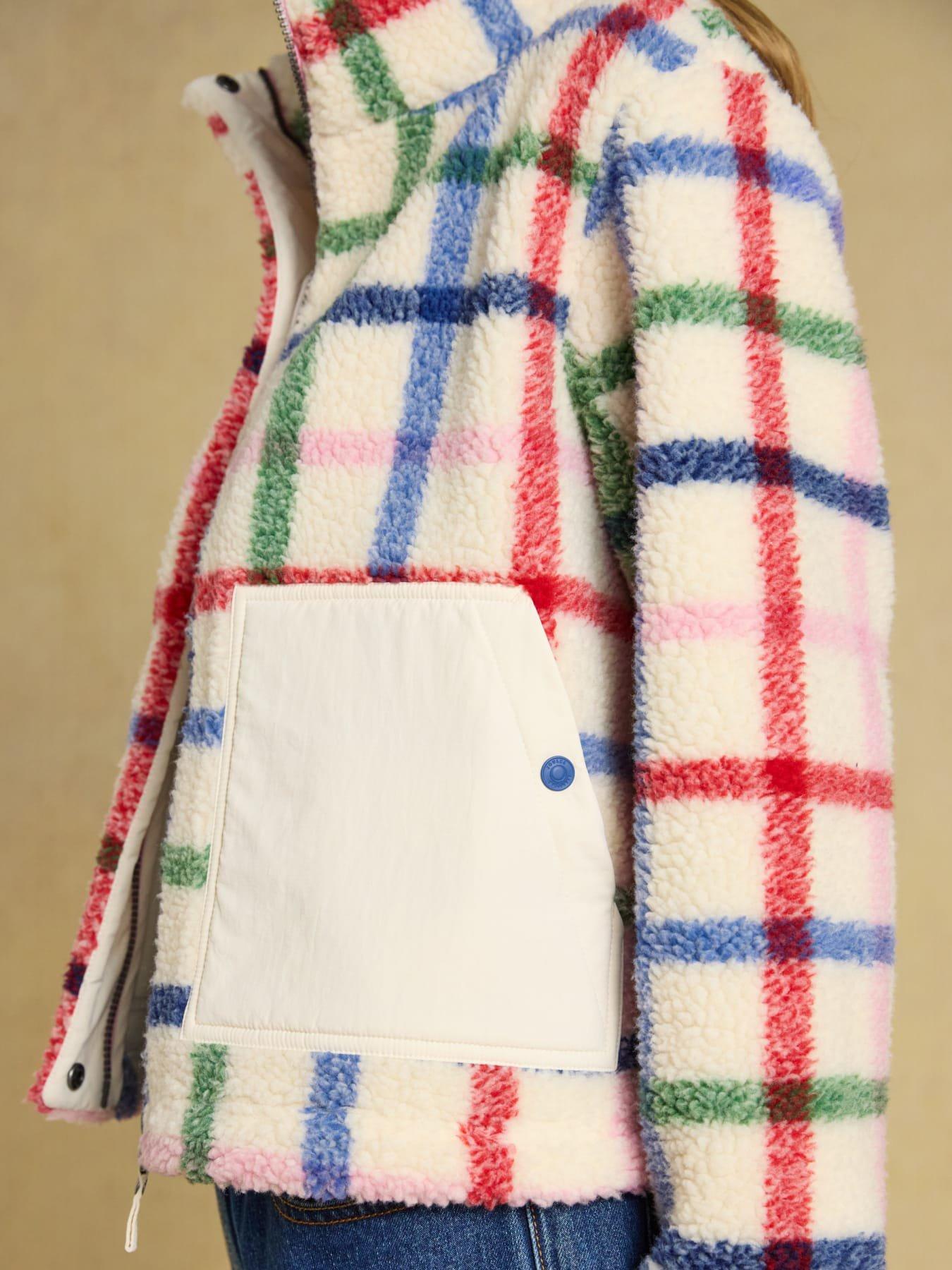Image 5 of 6 of Joules Womens Lottie Funnel Neck Zip Through Jacket - Cream