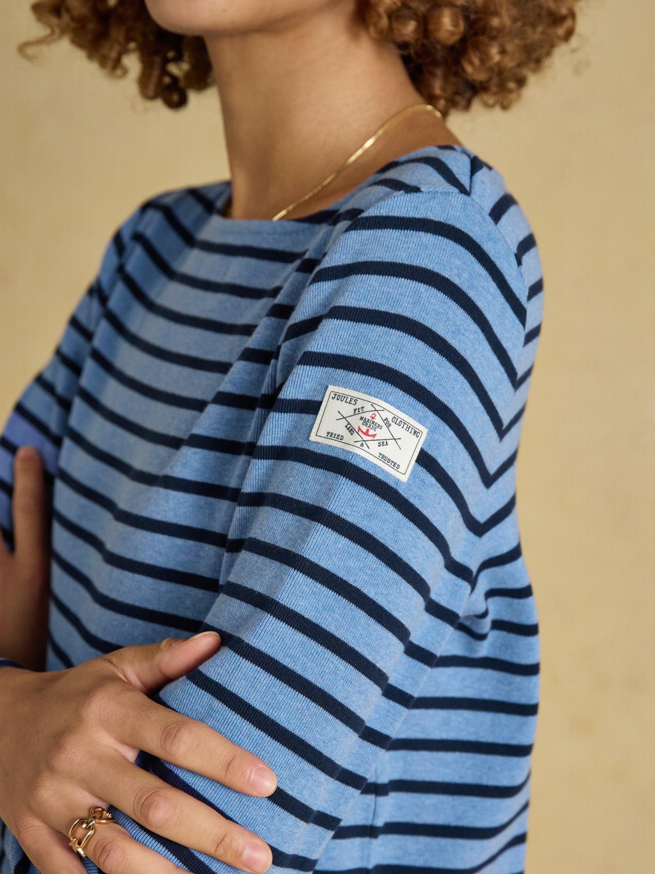 Image 5 of 7 of Joules Women's Harbour Boat Neck Breton Top - Blue/White