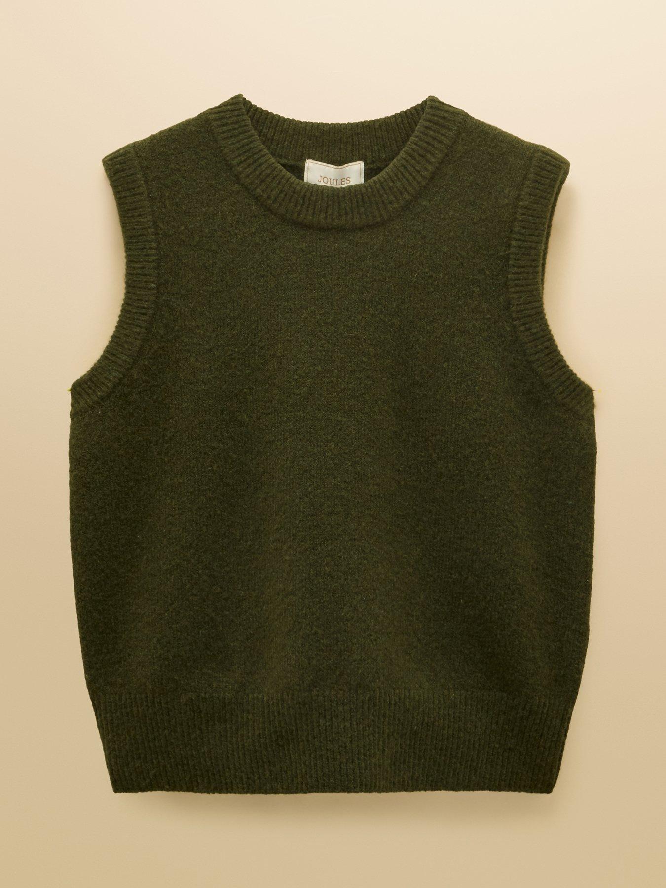 Image 5 of 7 of Joules Holly Regular Fit Knitted Vest - Olive Green
