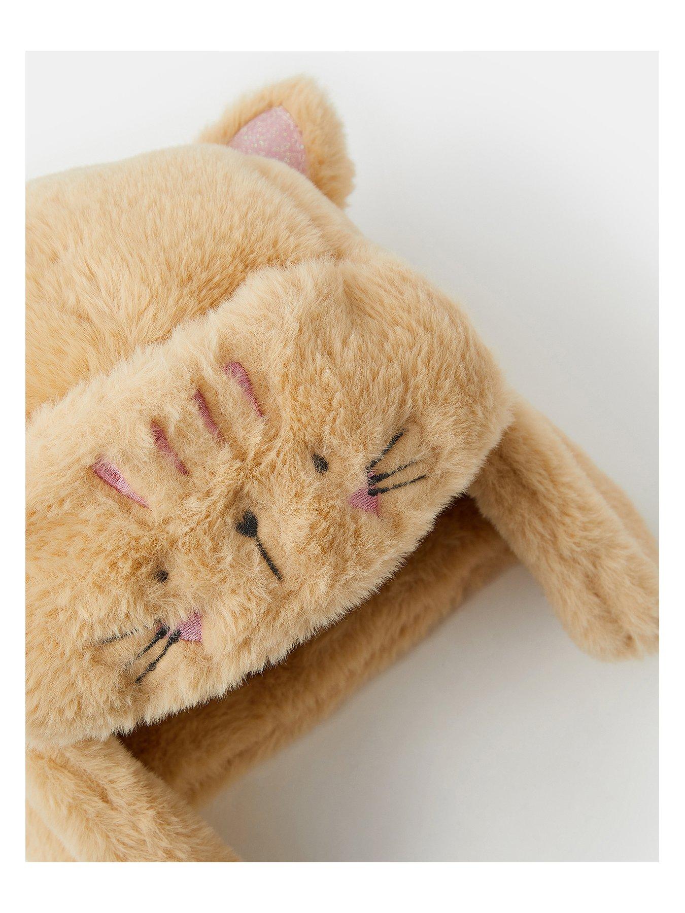Image 3 of 3 of Accessorize Girls Fluffy Cat Ear Trapper Hat - Beige